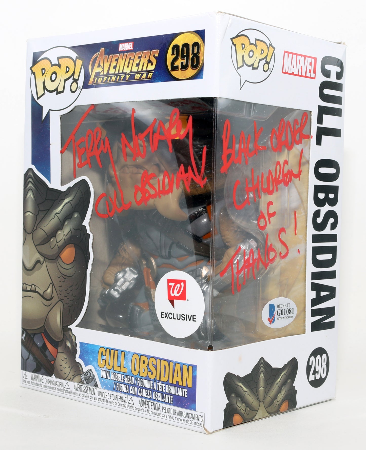 
                  
                    Terry Notary as Cull Obsidian in Avengers: Infinity War Walgreens Exclusive (Beckett) Signed Funko POP! #298 with Character Name
                  
                