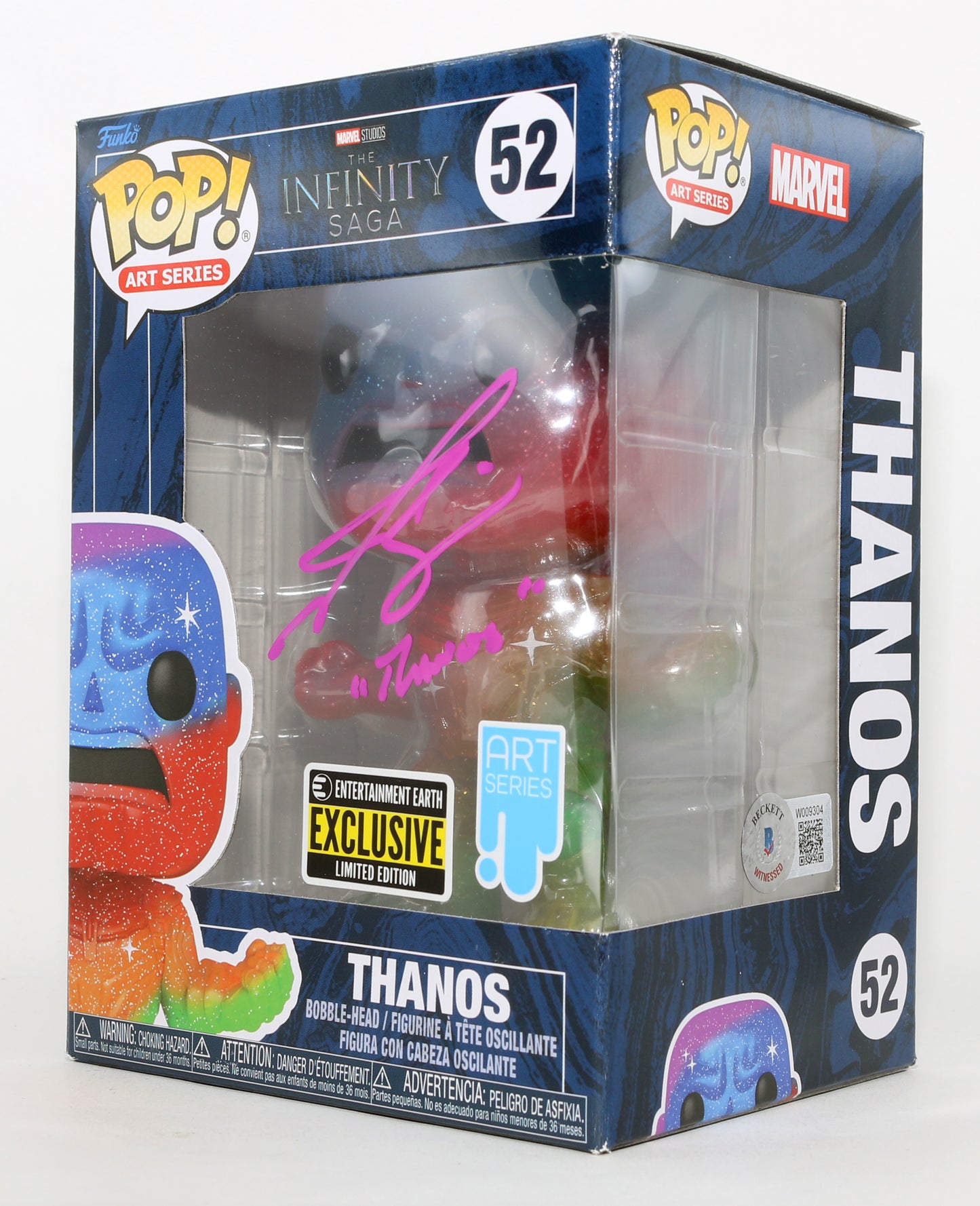 
                  
                    Josh Brolin as Thanos in Marvel Studio's The Infinity Saga Entertainment Earth Exclusive Limited Edition Art Series (Beckett Witnessed) Signed Funko POP! #52
                  
                