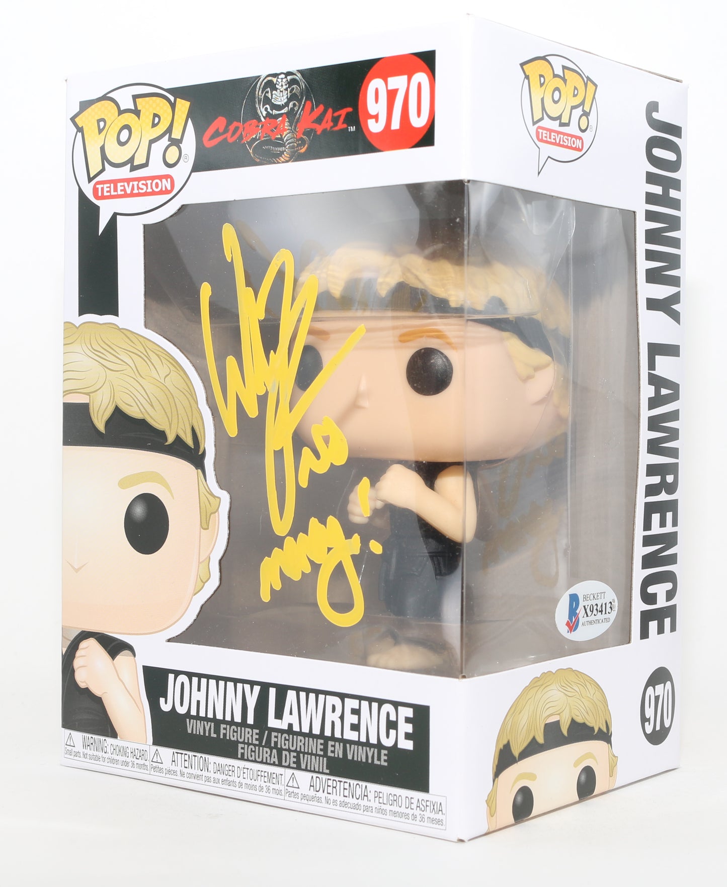
                  
                    William Zabka as Johnny Lawrence in Cobra Kai (Beckett) Signed Funko POP! #970 with Quote
                  
                