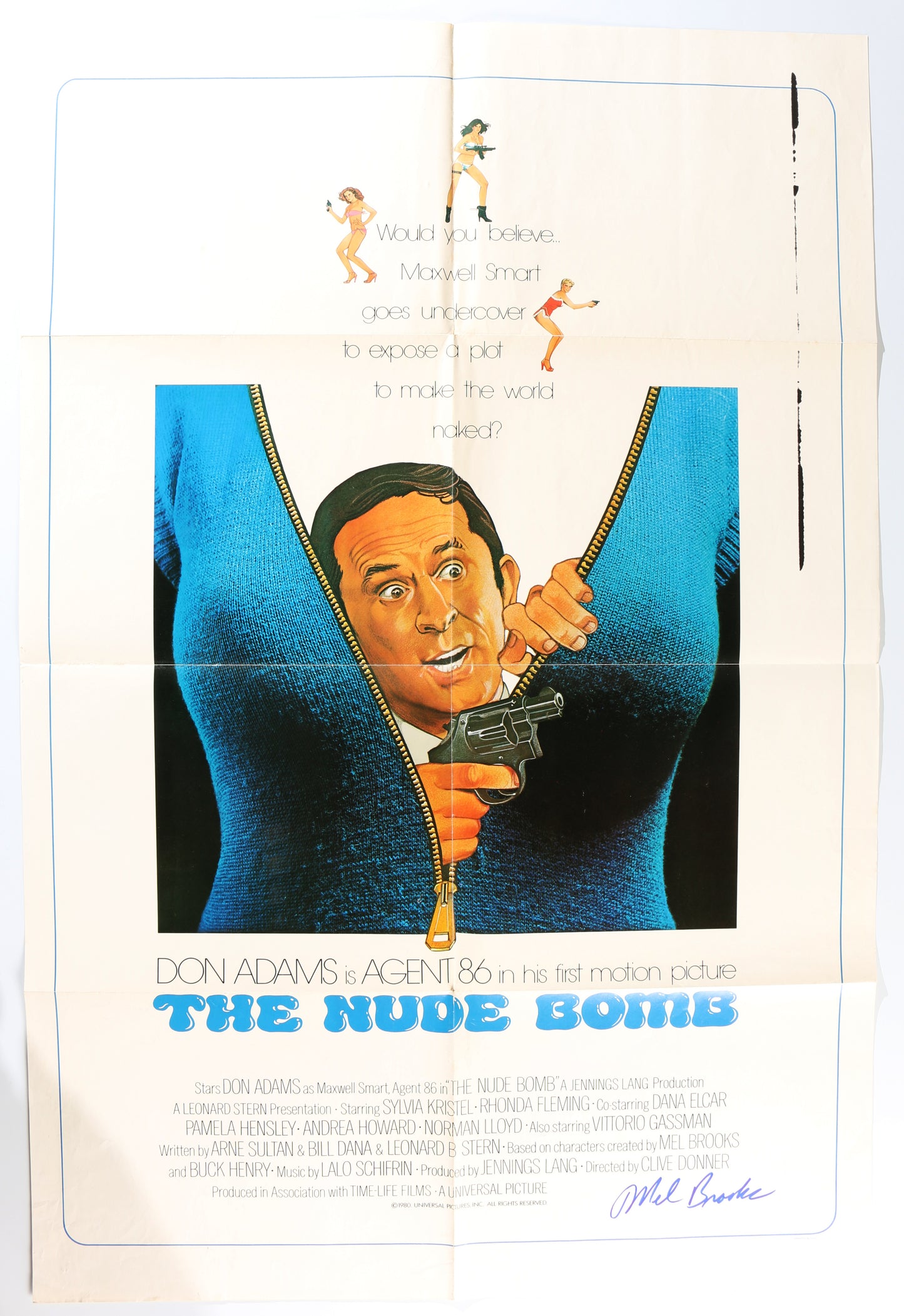 
                  
                    The Nude Bomb 27x41 Folded Poster Signed by Writer: Mel Brooks
                  
                