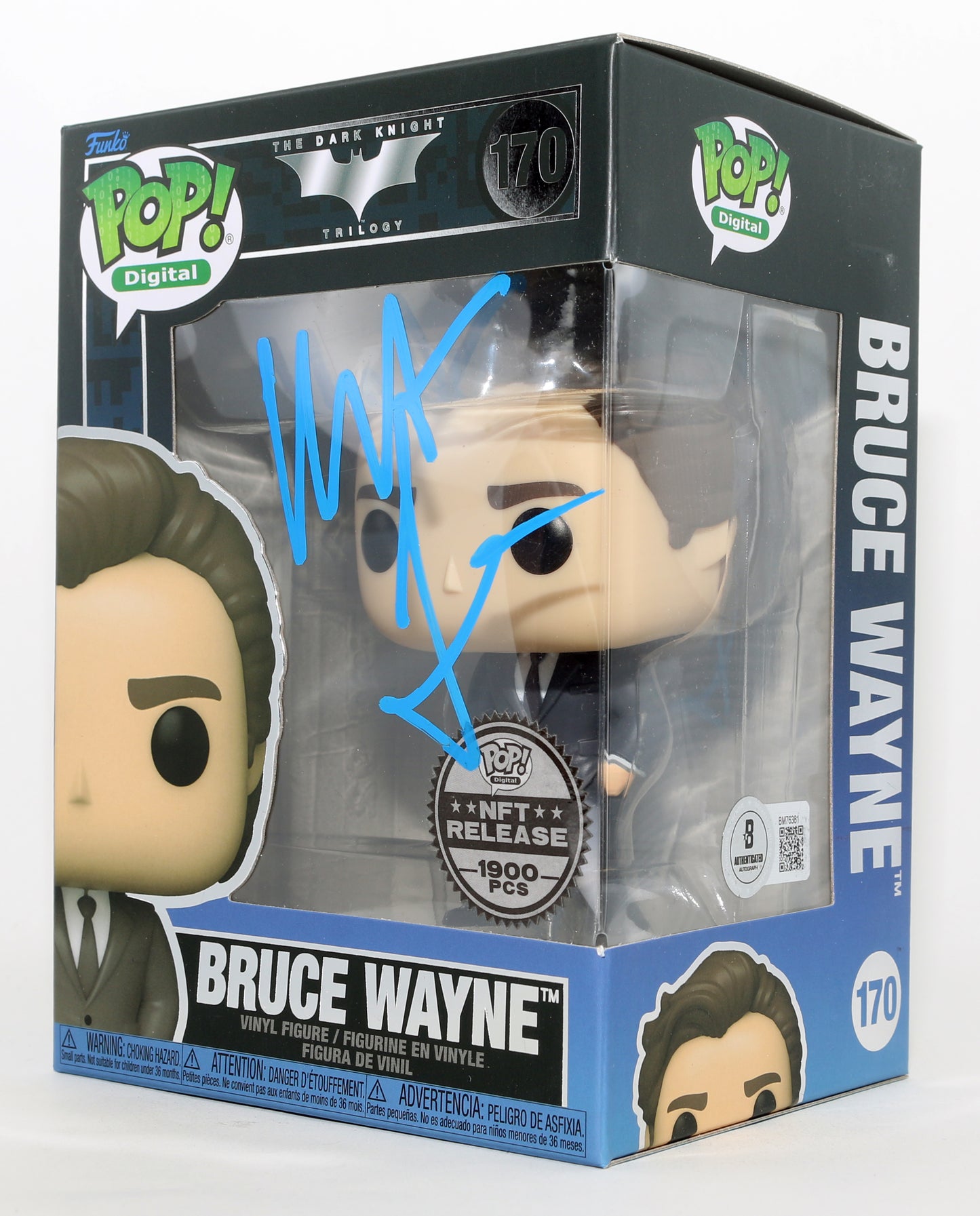 
                  
                    Christian Bale as Bruce Wayne / Batman in Christopher Nolan's The Dark Knight Trilogy NFT Release (Beckett) Signed Funko POP! #170
                  
                