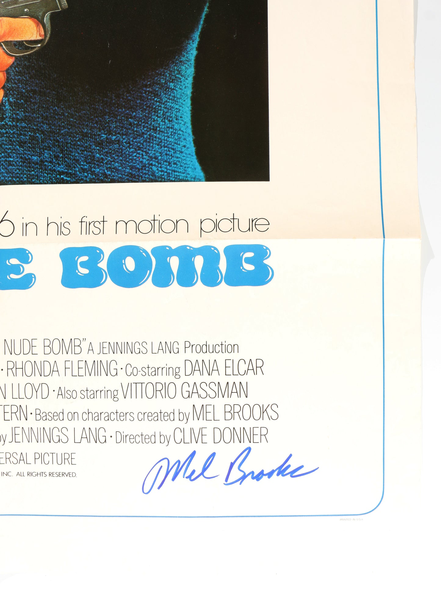 
                  
                    The Nude Bomb 27x41 Folded Poster Signed by Writer: Mel Brooks
                  
                