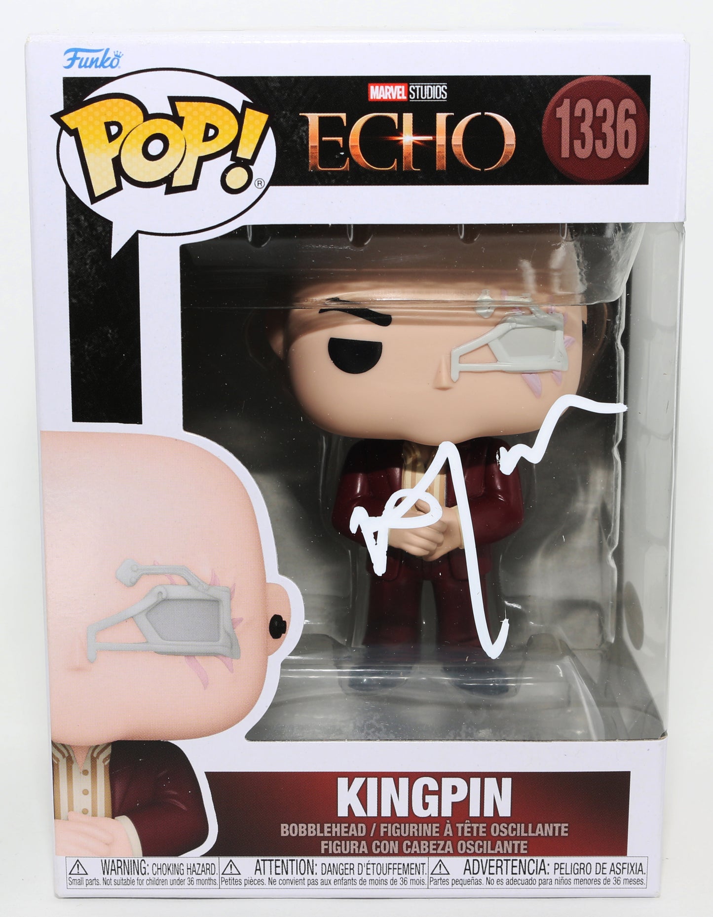 
                  
                    Vincent D'Onofrio as Kingpin in Echo (JSA) Signed Funko POP! #1336
                  
                