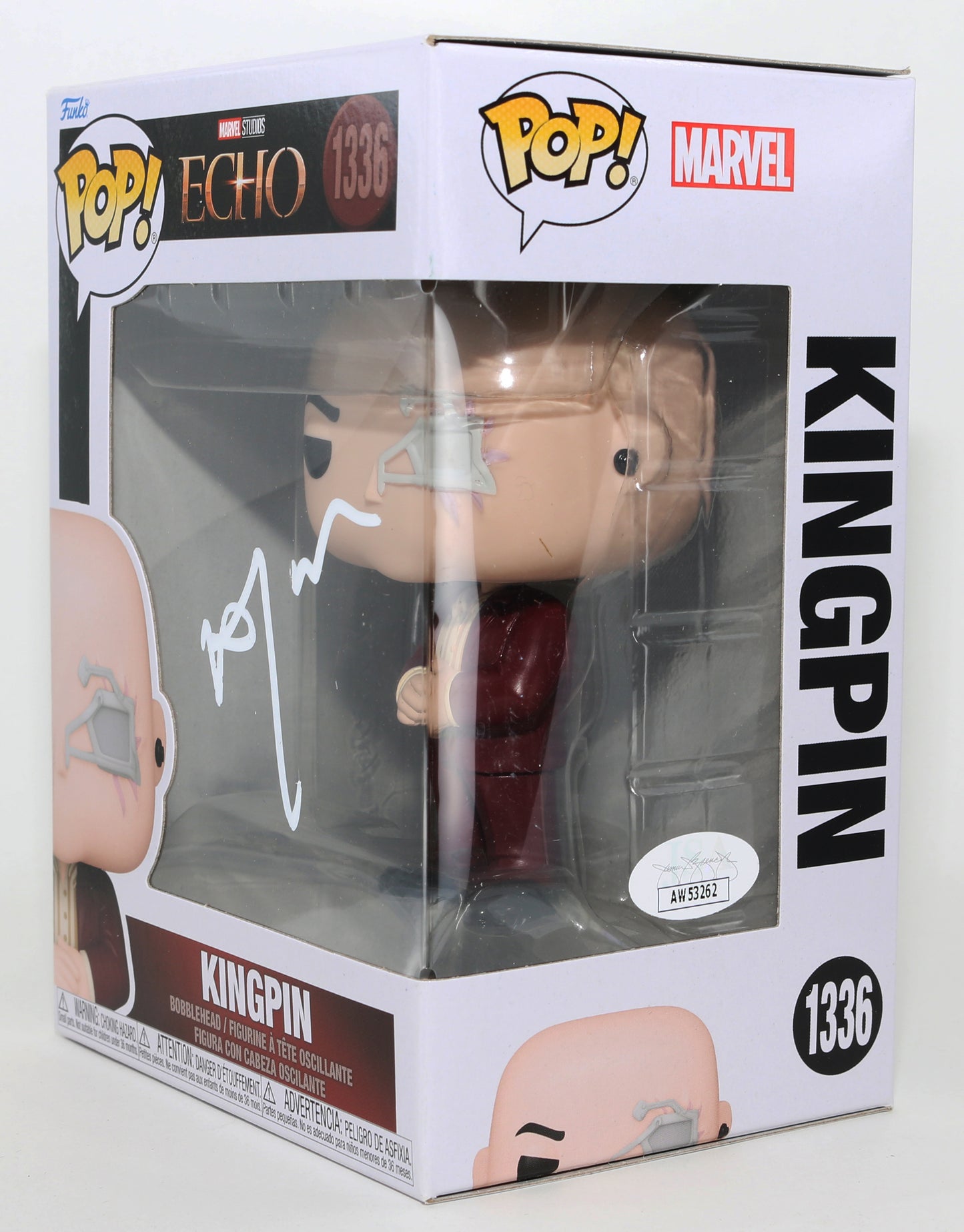 
                  
                    Vincent D'Onofrio as Kingpin in Echo (JSA) Signed Funko POP! #1336
                  
                