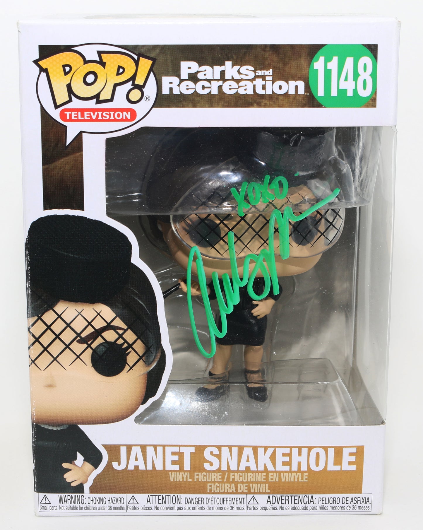 
                  
                    Aubrey Plaza as Janet Snakehole in Parks & Recreation Signed Funko POP! #1148
                  
                