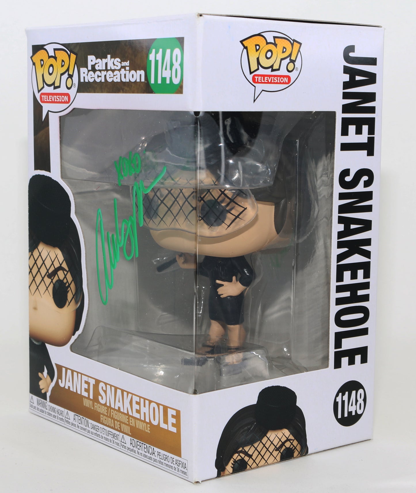 
                  
                    Aubrey Plaza as Janet Snakehole in Parks & Recreation Signed Funko POP! #1148
                  
                
