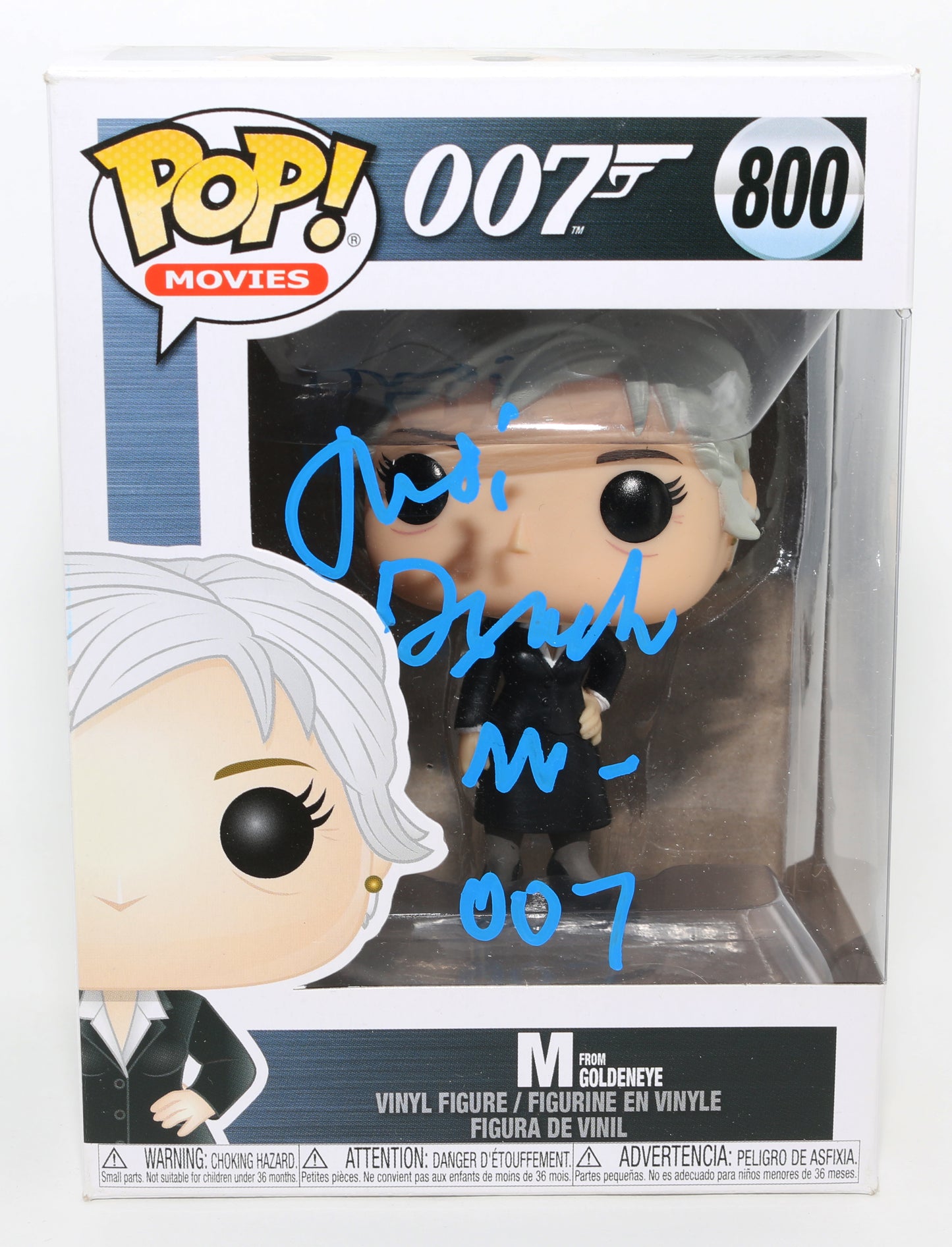 
                  
                    Judi Dench as M in James Bond 007: Goldeneye Signed Funko POP! #800 with Character Name
                  
                