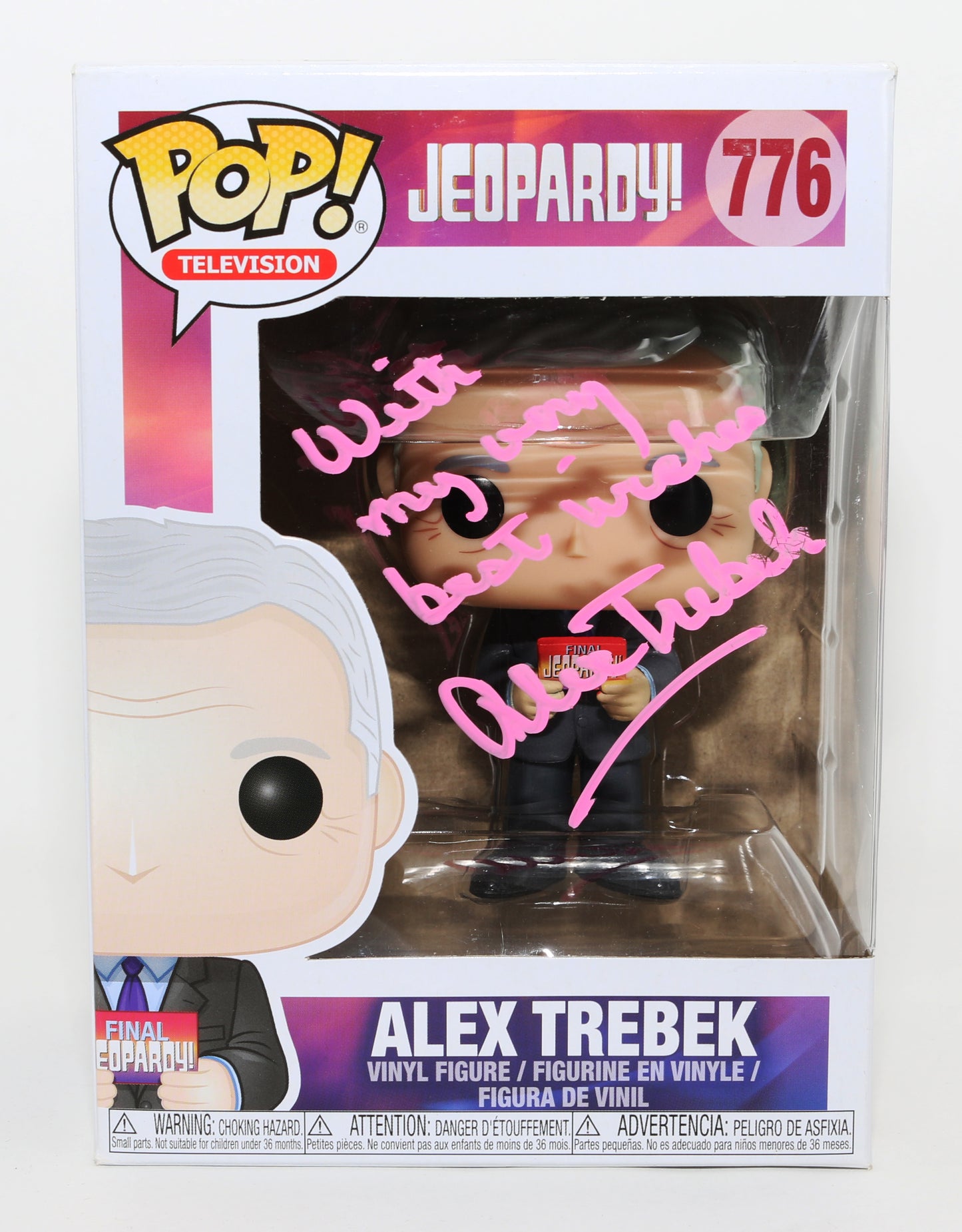 
                  
                    Alex Trebek from Jeopardy! Signed Funko POP! #776
                  
                