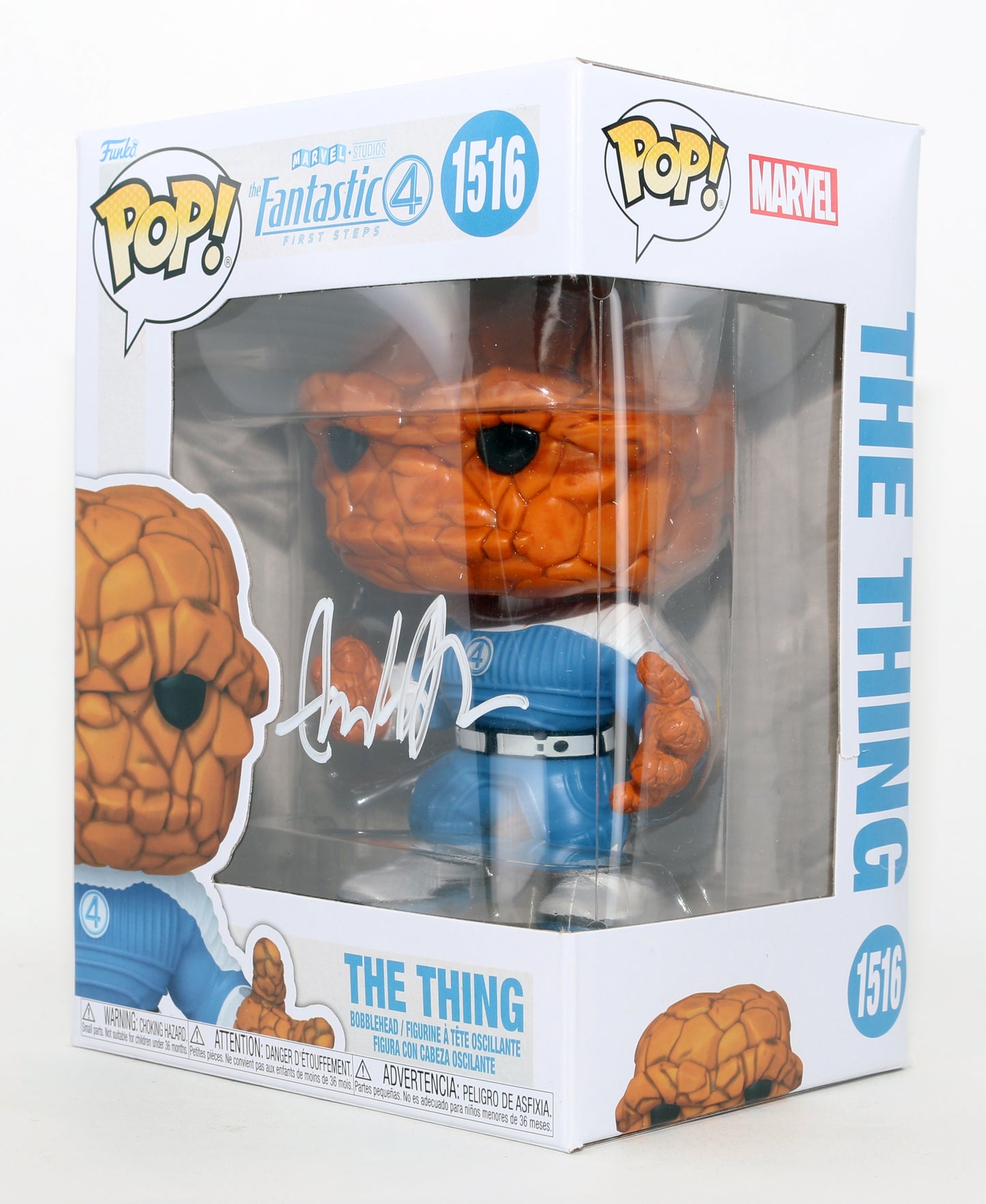 
                  
                    Ebon Moss-Bachrach as Ben Grimm / The Thing in Fantastic Four: First Steps Signed Funko POP! #1516
                  
                