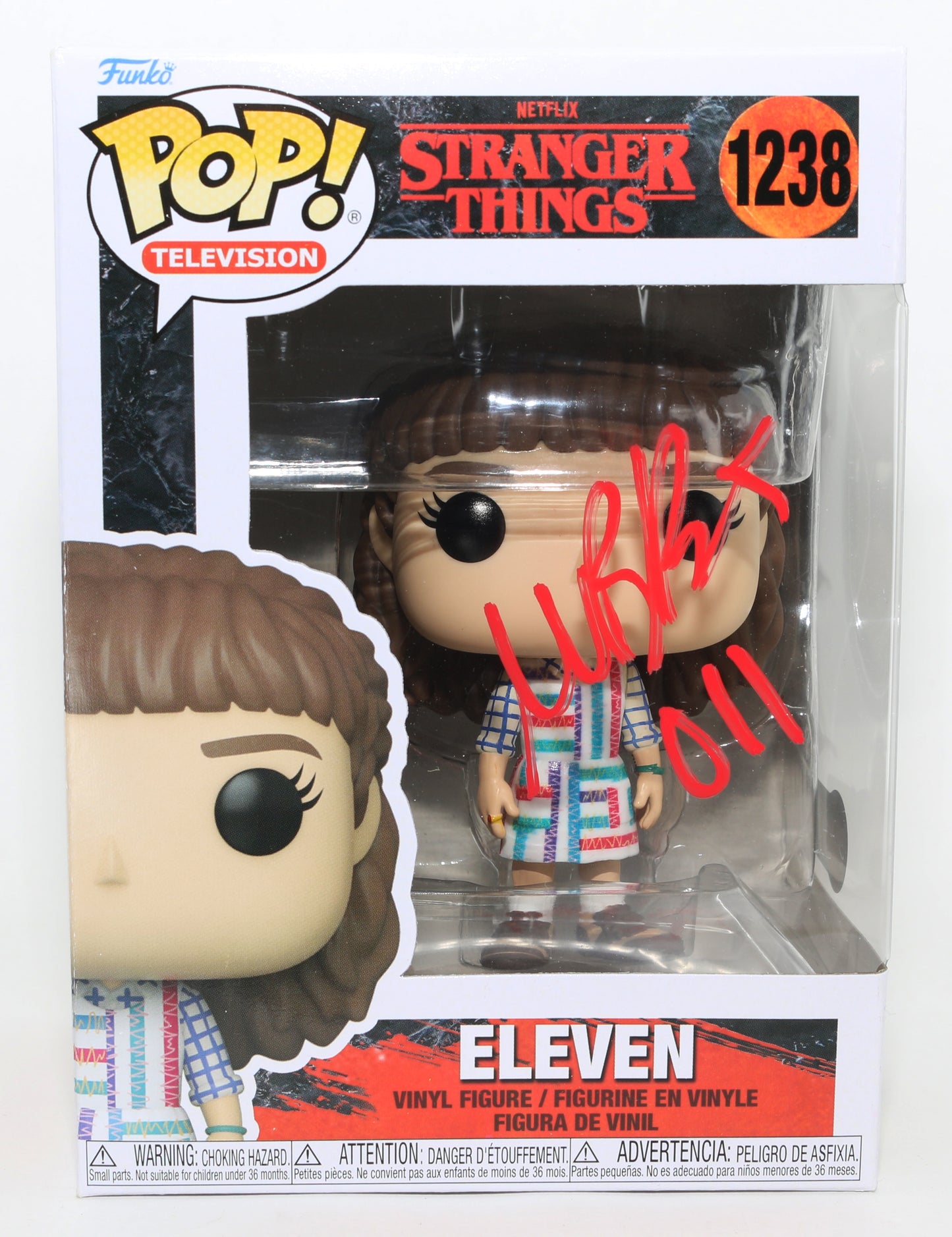 
                  
                    Millie Bobby Brown as Eleven in Stranger Things (Beckett) Signed Funko POP! #1238 with Character Name
                  
                