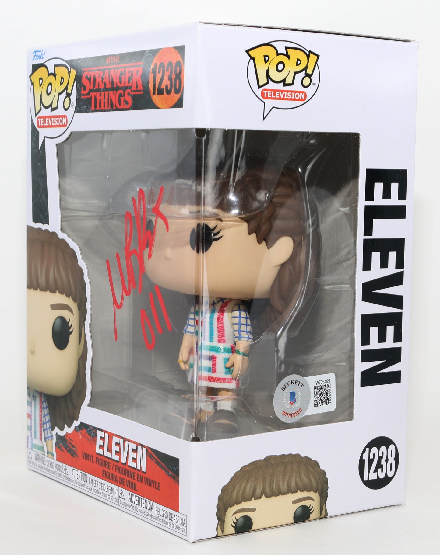 
                  
                    Millie Bobby Brown as Eleven in Stranger Things (Beckett) Signed Funko POP! #1238 with Character Name
                  
                