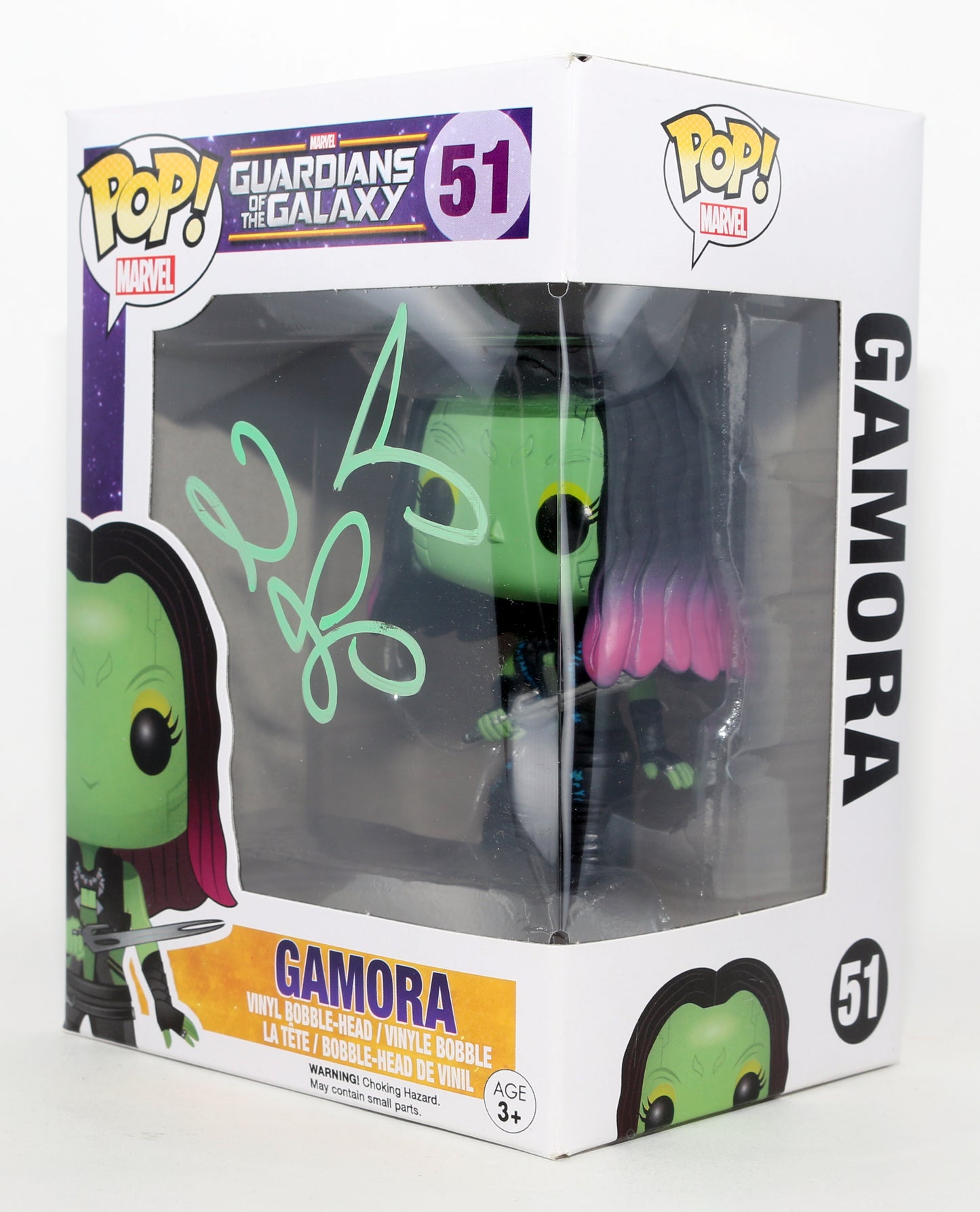 
                  
                    Zoe Saldaña as Gamora in Guardians of the Galaxy Signed Funko POP! #51
                  
                