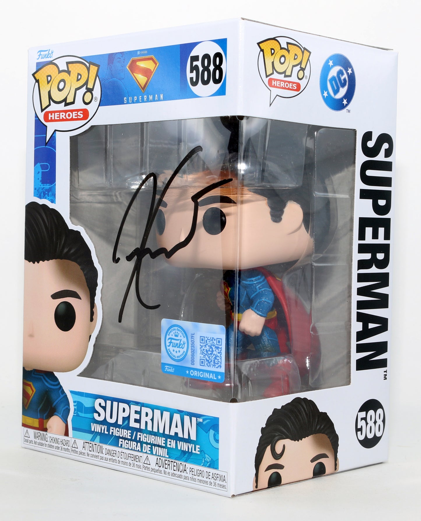 
                  
                    David Corenswet as Superman in James Gunn's Superman Special Edition Signed Funko POP! #588
                  
                