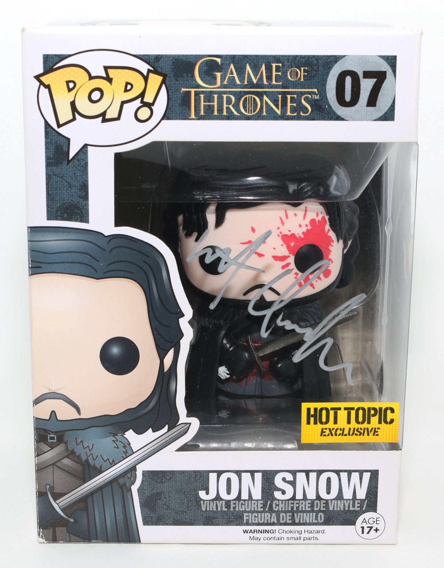 
                  
                    Kit Harington as Jon Snow in Game of Thrones Hot Topic Exclusive (Beckett) Signed Funko POP! #07
                  
                