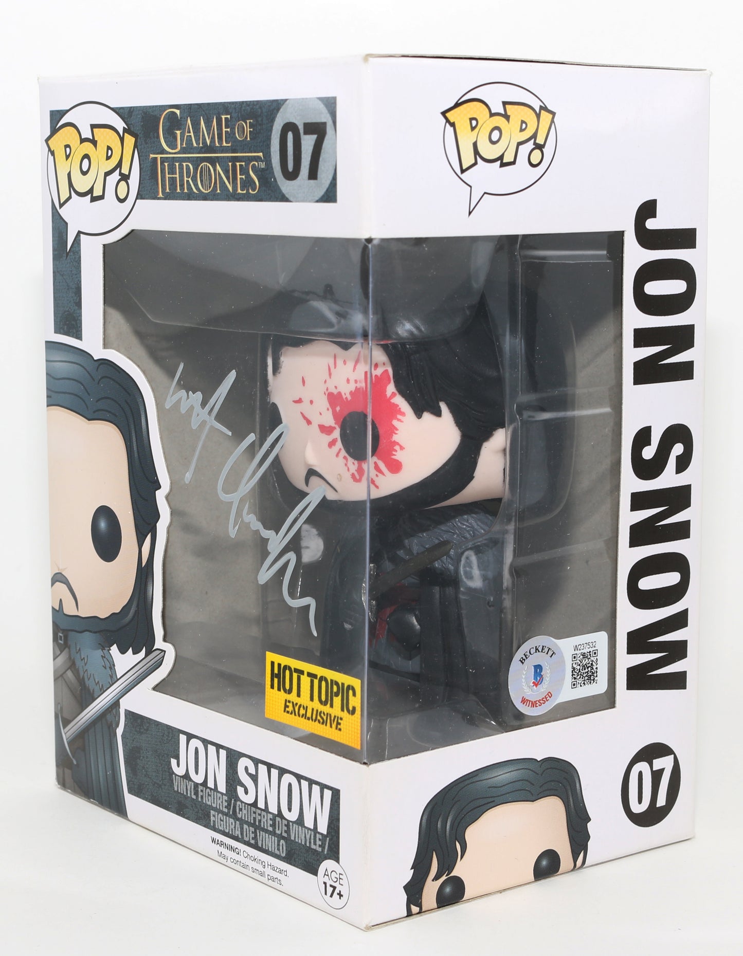 
                  
                    Kit Harington as Jon Snow in Game of Thrones Hot Topic Exclusive (Beckett) Signed Funko POP! #07
                  
                