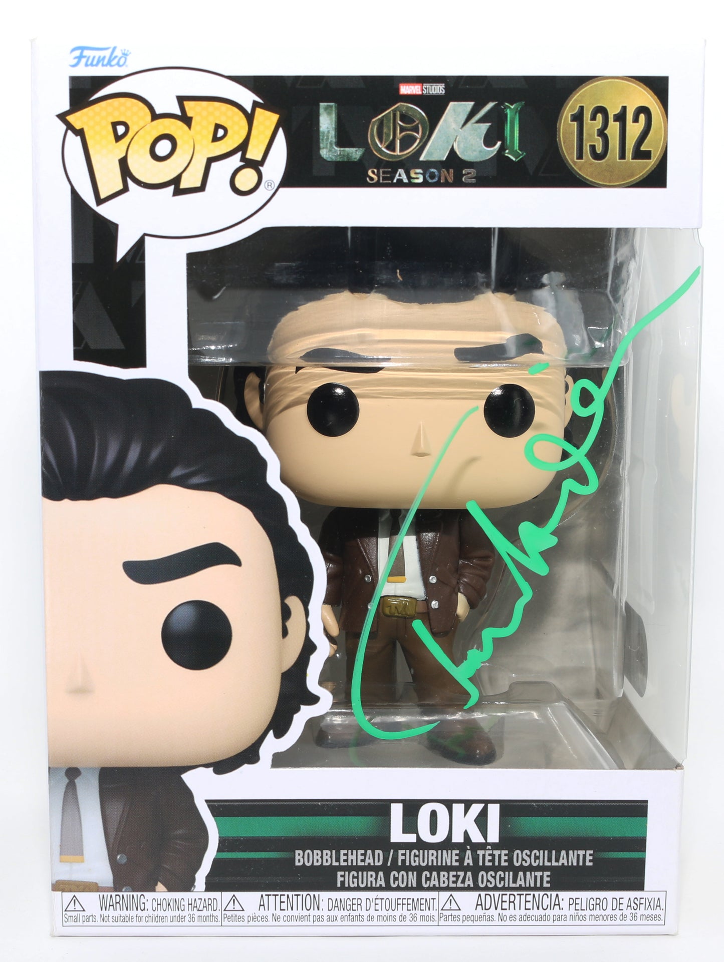 
                  
                    Tom Hiddleston as Loki in Loki Season 2 (SWAU) Signed Funko POP! #1312
                  
                