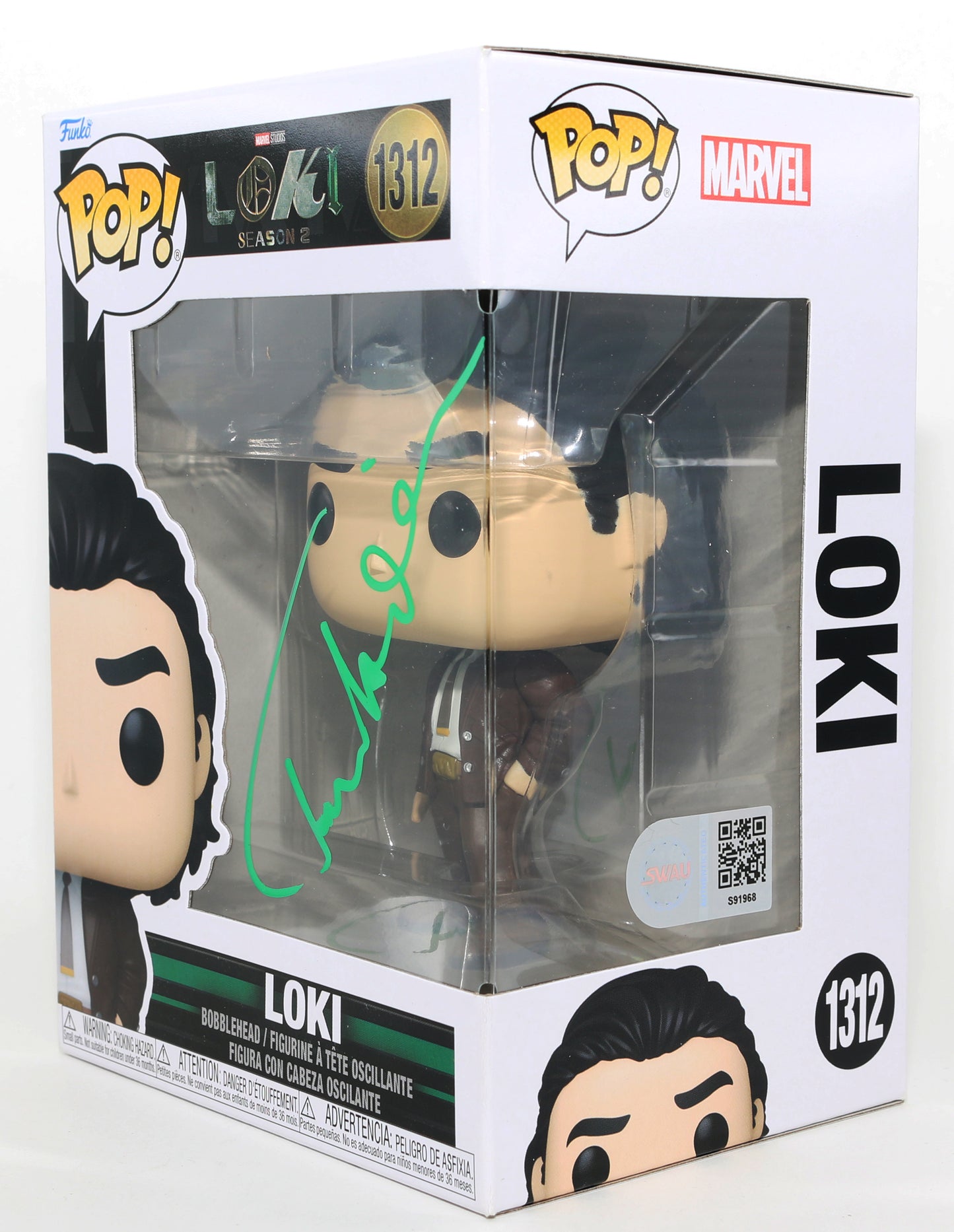 
                  
                    Tom Hiddleston as Loki in Loki Season 2 (SWAU) Signed Funko POP! #1312
                  
                