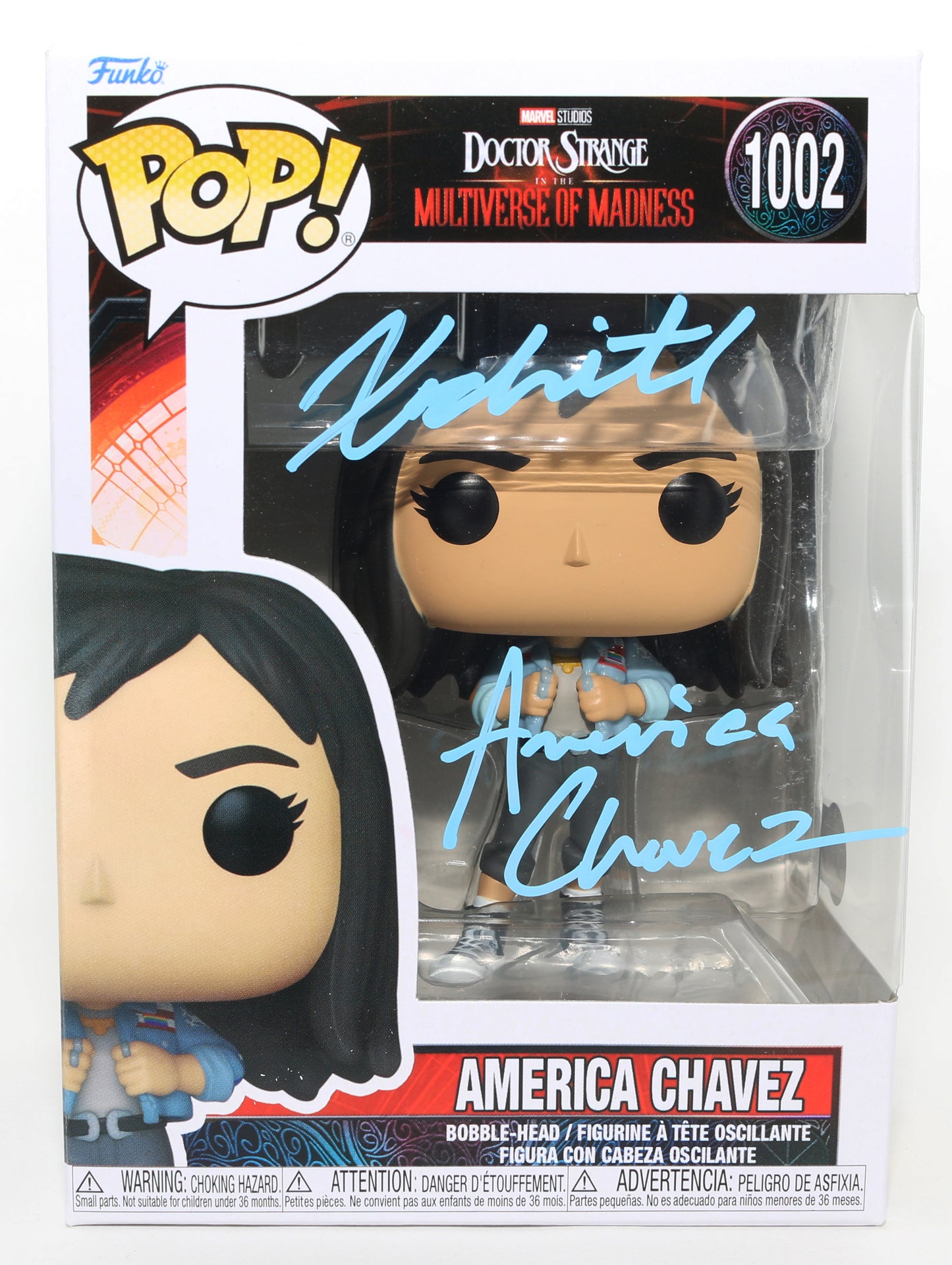 
                  
                    Xochitl Gomez as America Chavez in Doctor Strange in the Multiverse of Madness (Beckett) Signed Funko POP! #1002 with Character Name
                  
                