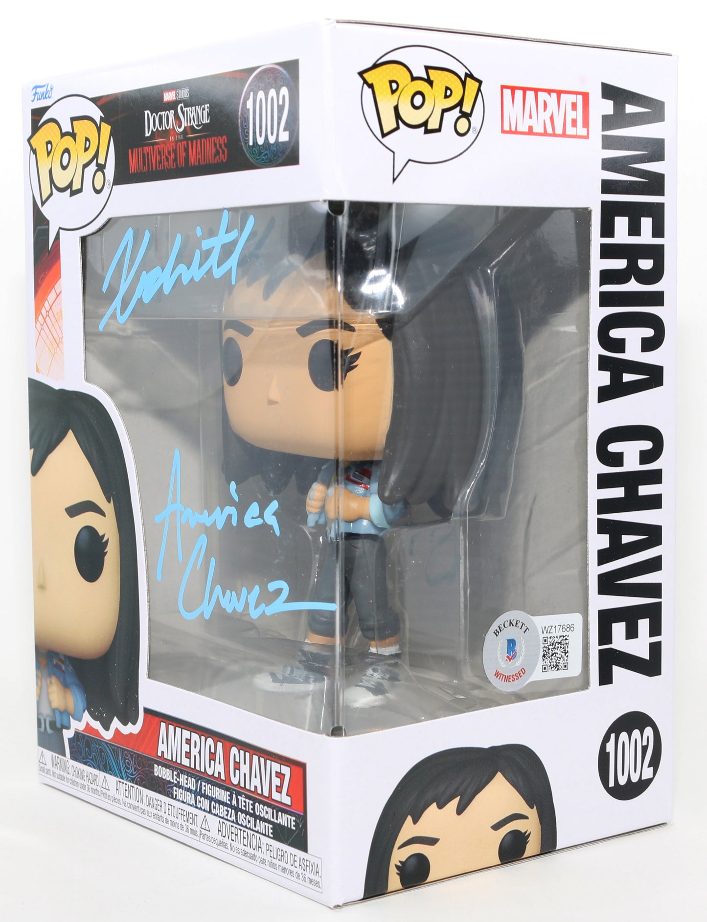 
                  
                    Xochitl Gomez as America Chavez in Doctor Strange in the Multiverse of Madness (Beckett) Signed Funko POP! #1002 with Character Name
                  
                