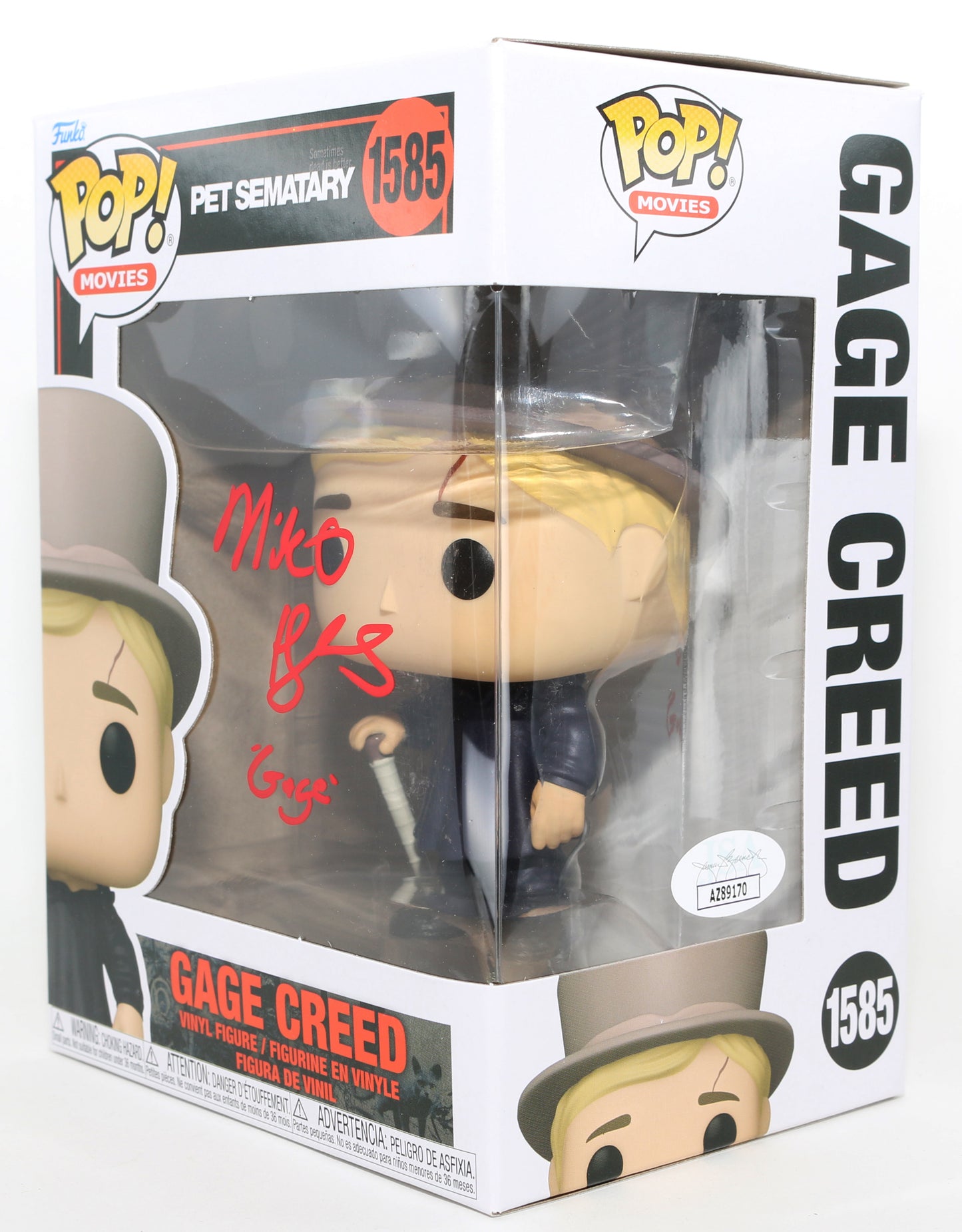 
                  
                    Miko Hughes as Gage Creed in Pet Sematary (JSA) Signed Funko POP! #1585 with Character Name
                  
                