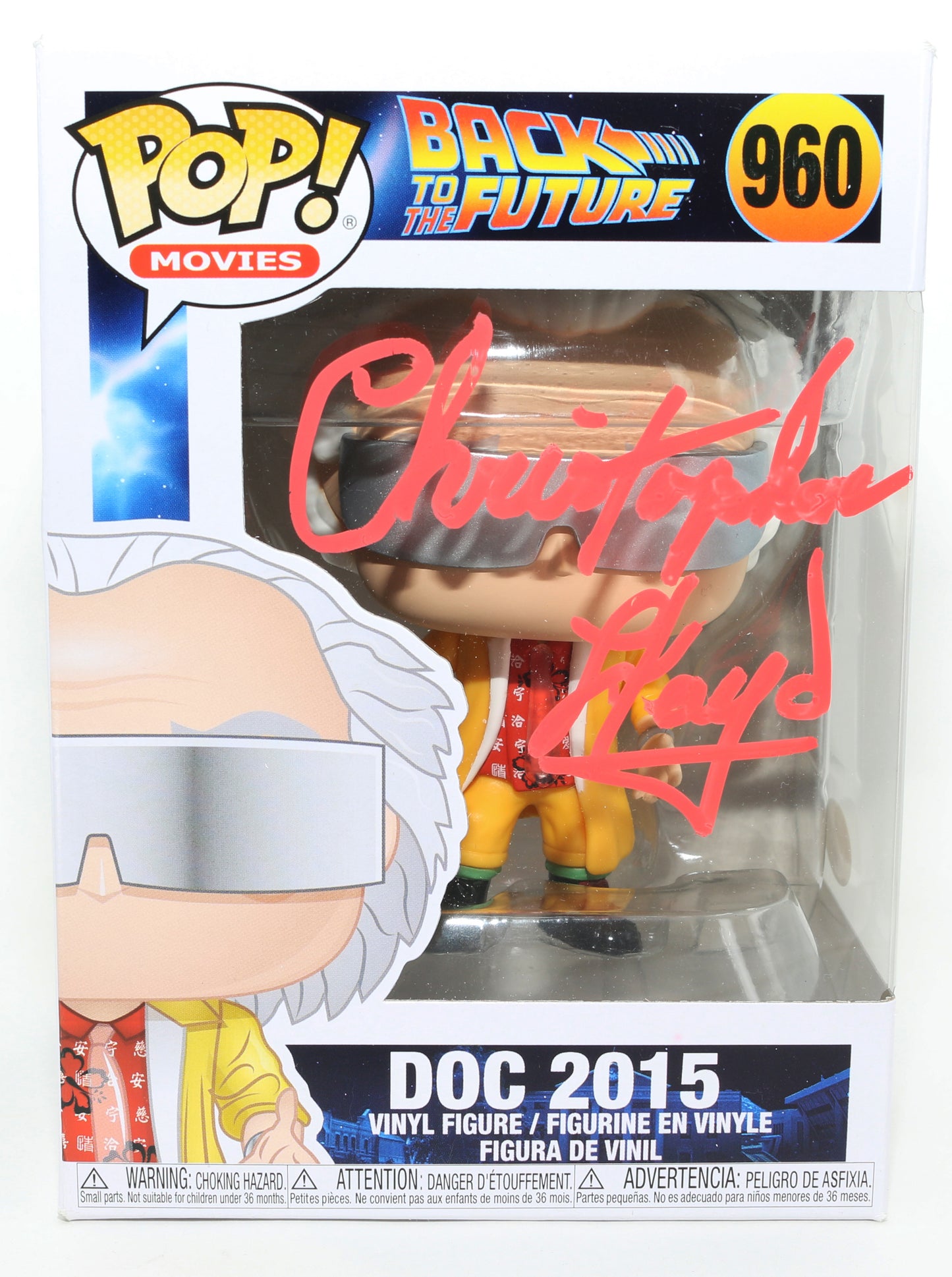 
                  
                    Christopher Lloyd as Dr. Emmett Brown / Doc 2015 in Back to the Future (JSA) Signed Funko POP! #960
                  
                