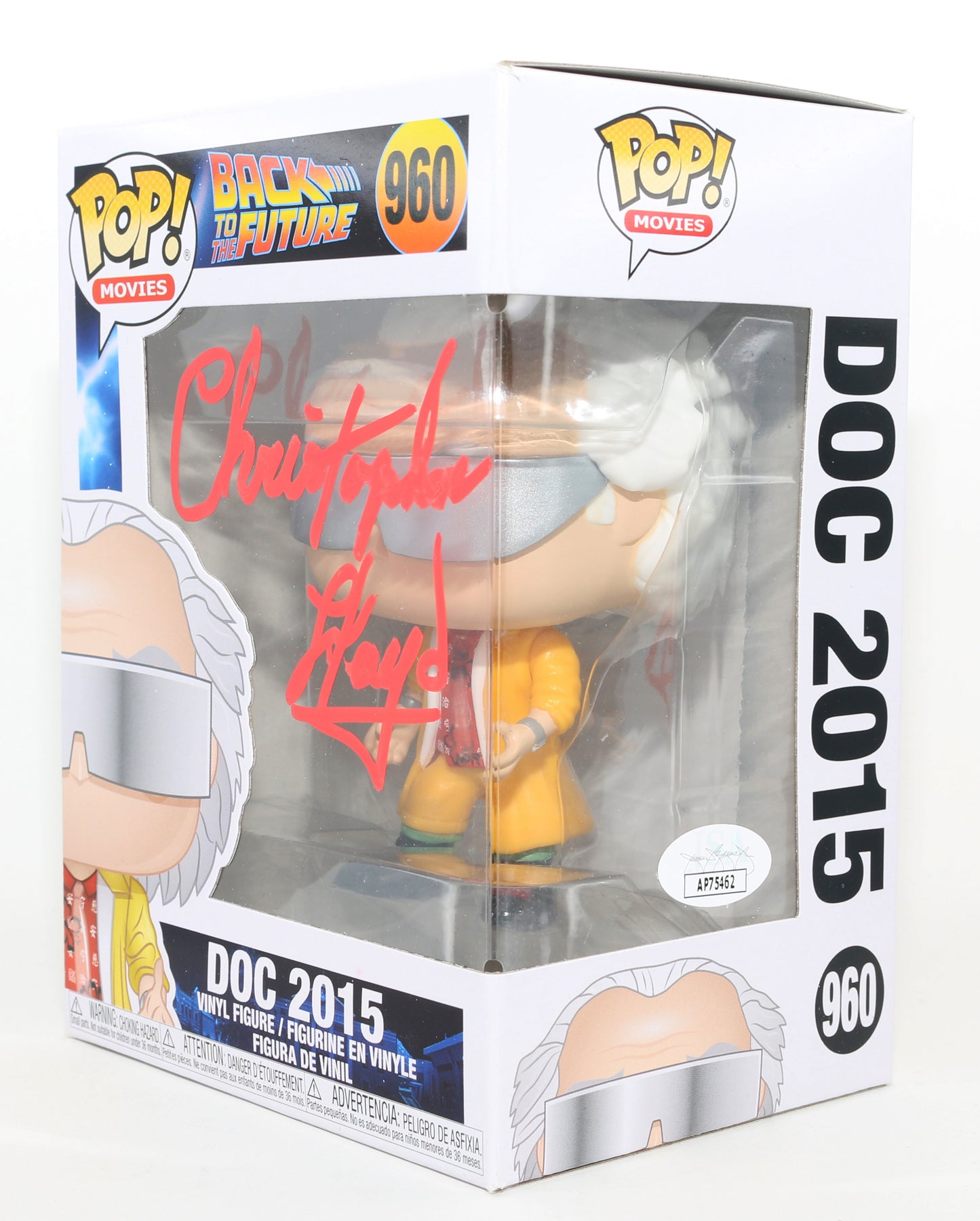 
                  
                    Christopher Lloyd as Dr. Emmett Brown / Doc 2015 in Back to the Future (JSA) Signed Funko POP! #960
                  
                