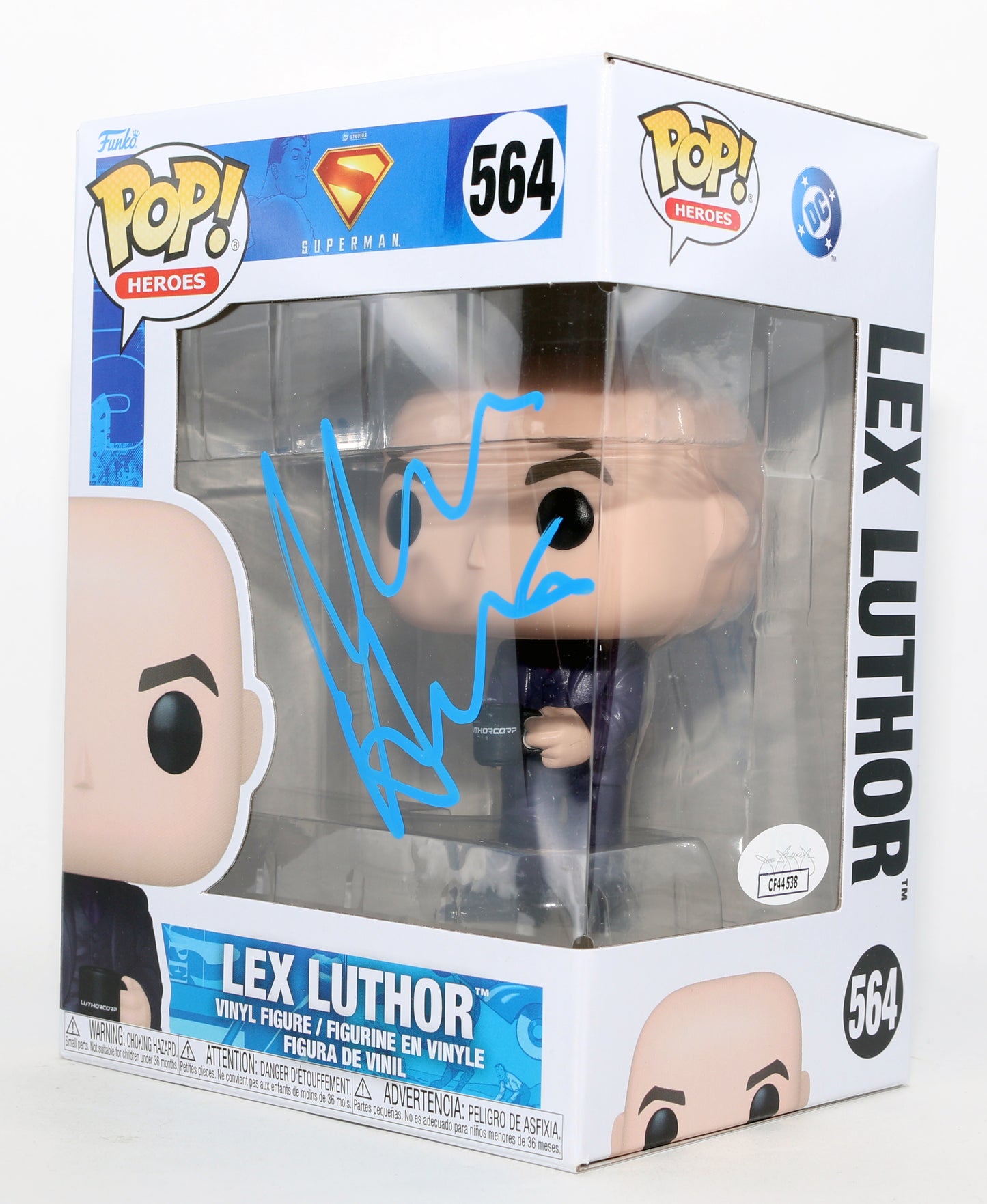 
                  
                    Nicholas Hoult as Lex Luthor in James Gunn's Superman (JSA) Signed Funko POP! #564
                  
                