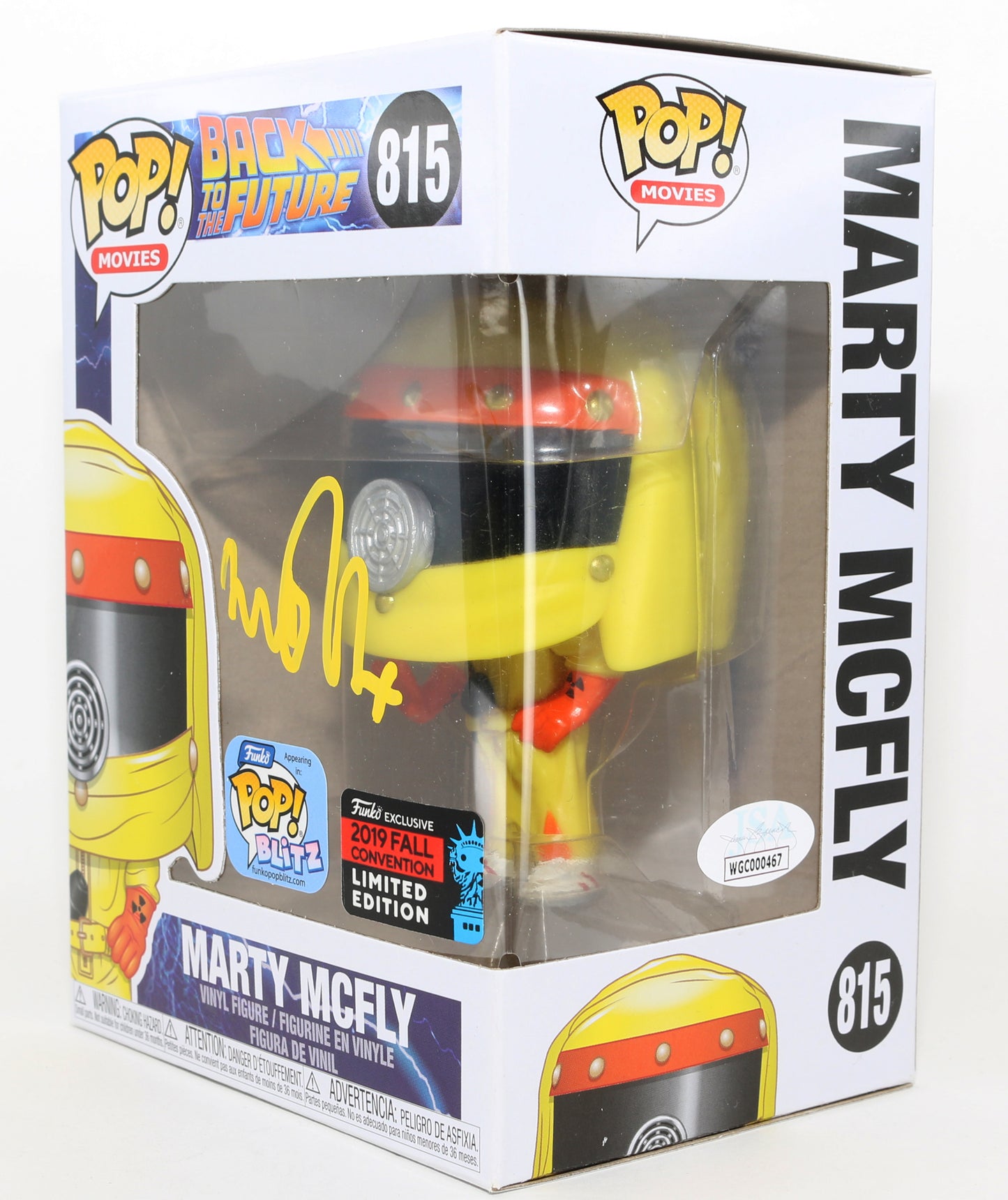 
                  
                    Michael J. Fox as Marty McFly in Back to the Future Pop Blitz Exclusive & 2019 Fall Convention Limited Edition (JSA) Signed Funko POP! #815
                  
                