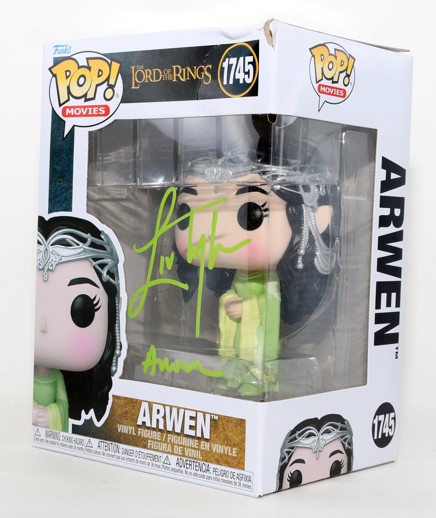 
                  
                    Liv Tyler as Arwen in The Lord of the Rings Signed Funko POP! #1745 with Character Name
                  
                