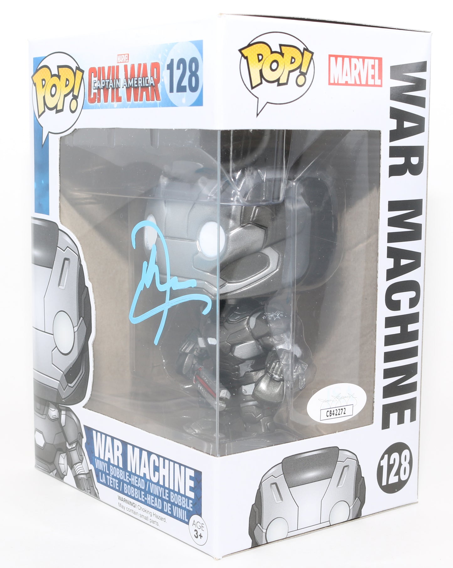 
                  
                    Don Cheadle as War Machine in Captain America: Civil War (JSA) Signed Funko POP! #128
                  
                
