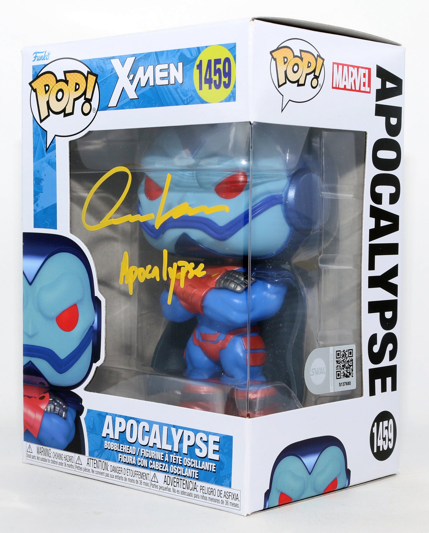 
                  
                    Oscar Isaac as Apocalypse in X-Men: Apocalypse (SWAU) Signed Funko POP! #1459 with Character Name
                  
                