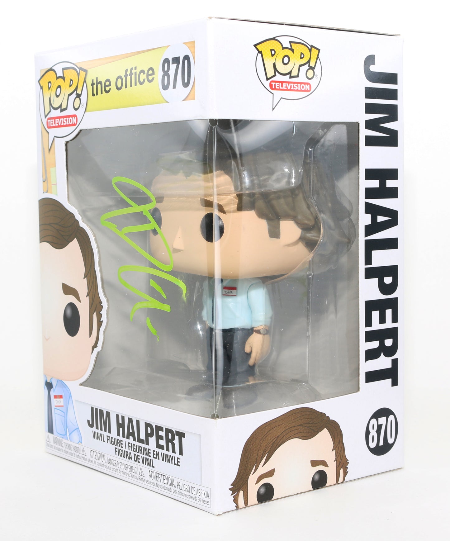 
                  
                    John Krasinski as Jim Halpert in The Office Signed Funko POP! #870
                  
                