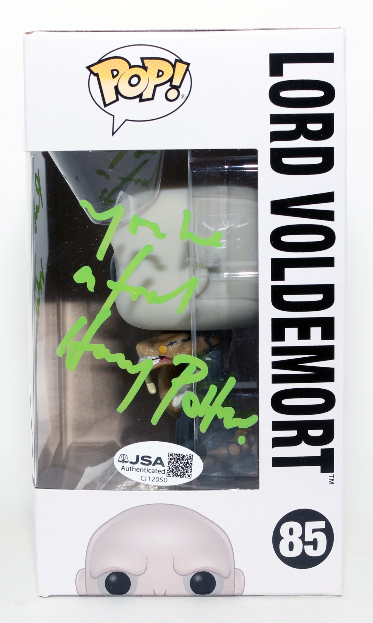 
                  
                    Ralph Fiennes as Lord Voldemort in Harry Potter Special Edition (JSA) Signed Funko POP! #85 with Character Name & Quote
                  
                