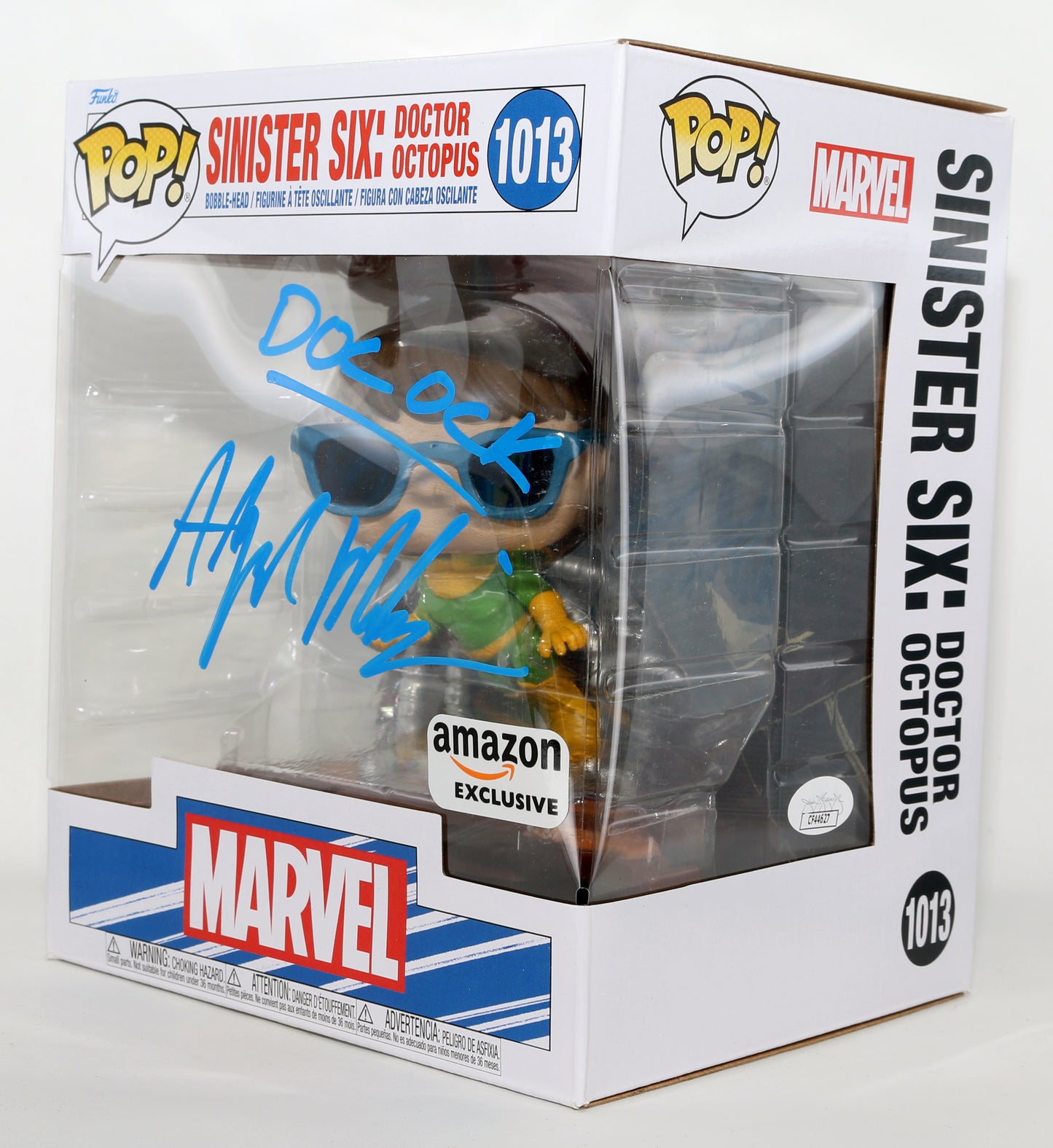 
                  
                    Alfred Molina as Doctor Octopus in Spider-Man 2 (JSA) Signed Oversized Funko POP! Deluxe #1013 with Character Name
                  
                