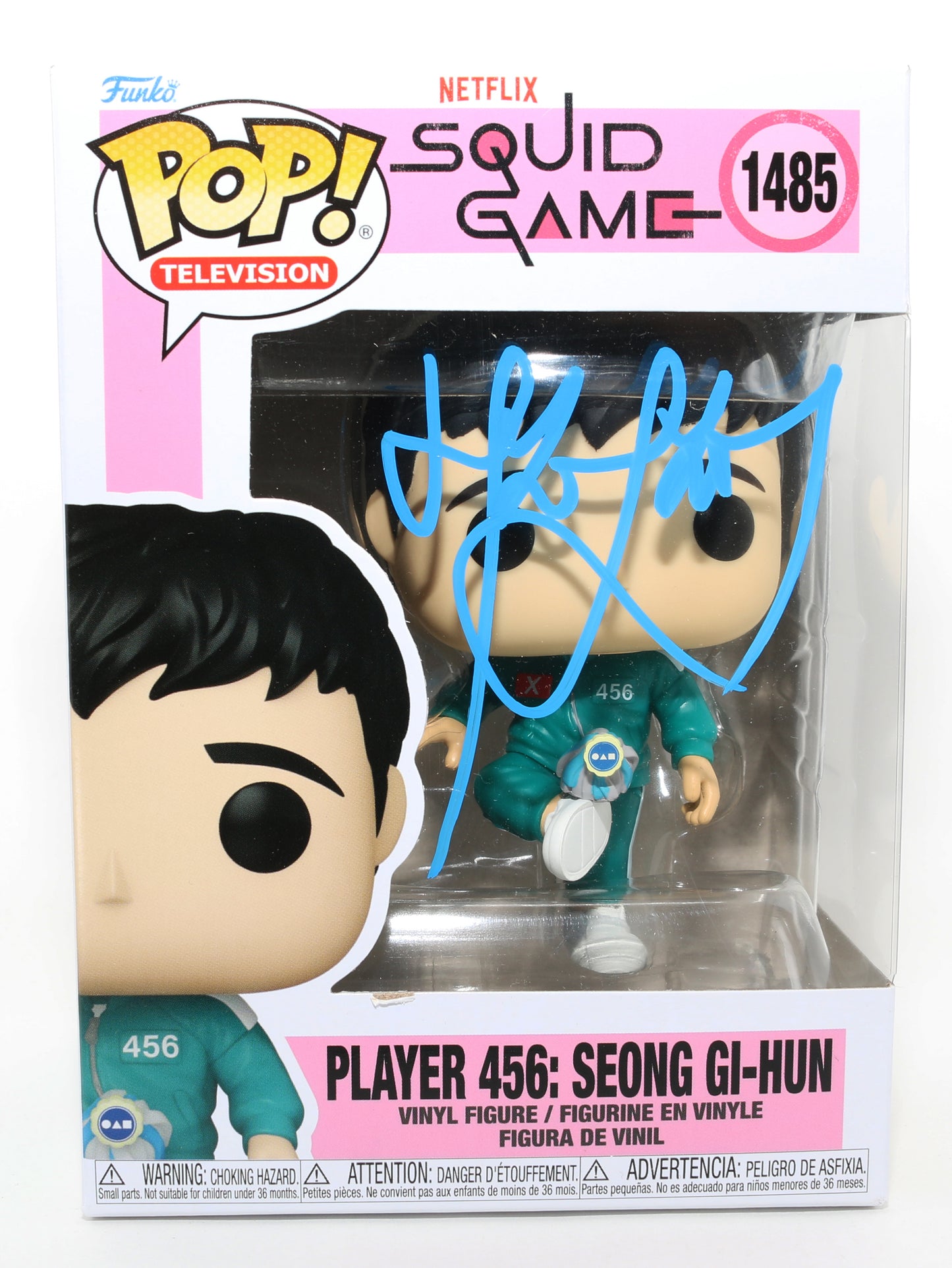 
                  
                    Lee Jung-jae as Seong Gi-Hun / Player 456 in Squid Game Signed Funko POP! #1485
                  
                