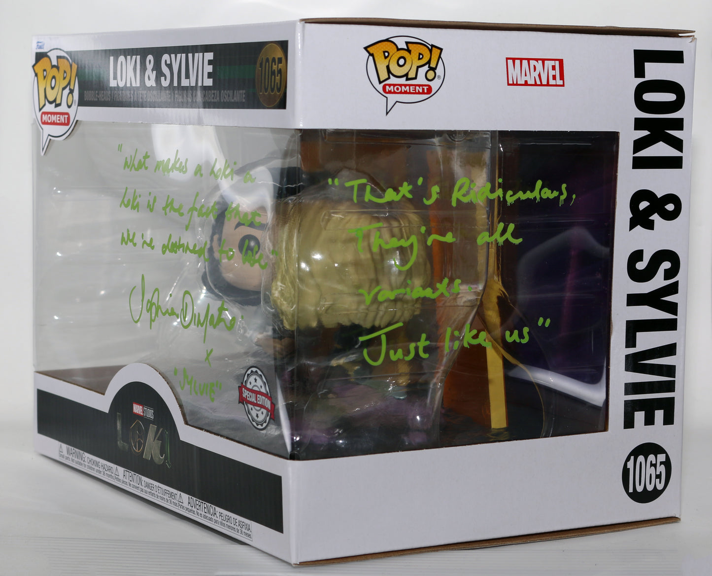 
                  
                    Sophia Di Martino as Sylvie in Loki Special Edition Signed Movie Moments Oversized Funko POP! #1065 with Character Name & Quote
                  
                