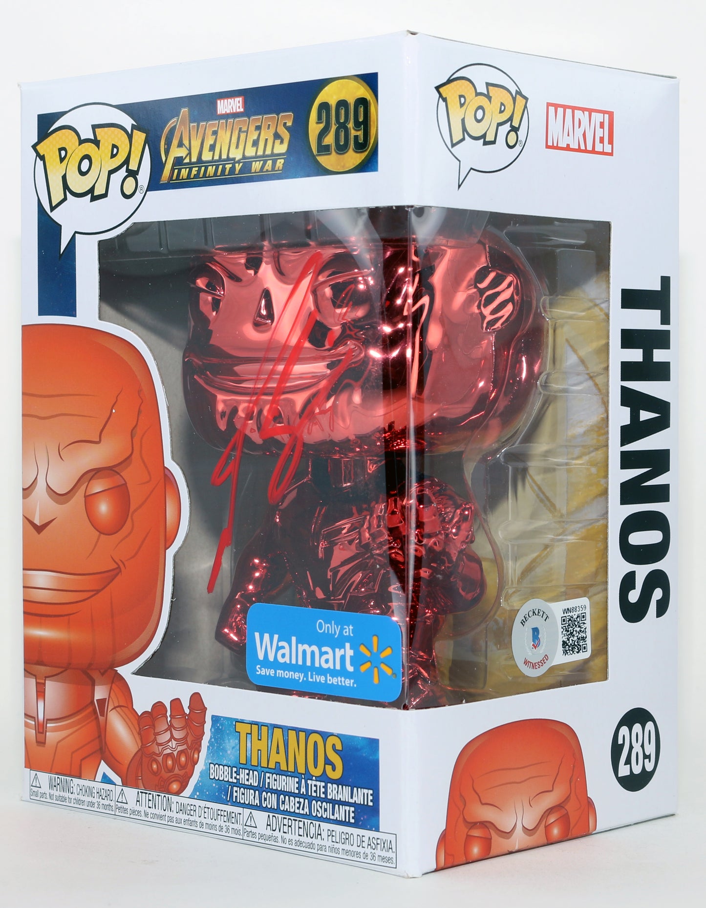 
                  
                    Josh Brolin as Thanos in Avengers: Infinity War Walmart Exclusive (Beckett) Signed Funko POP! #289
                  
                