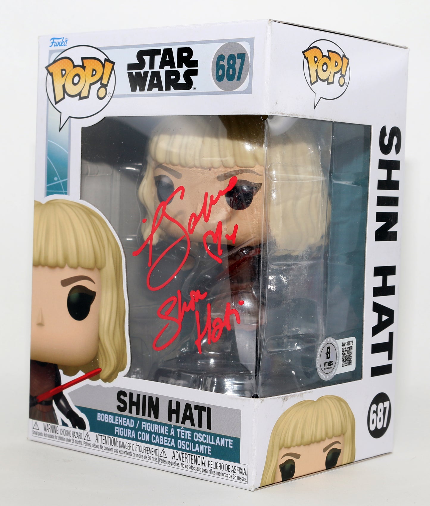 
                  
                    Ivanna Sakhno as Shin Hati in Star Wars: Ahsoka (Beckett) Signed Funko POP! #687 with Character Name
                  
                