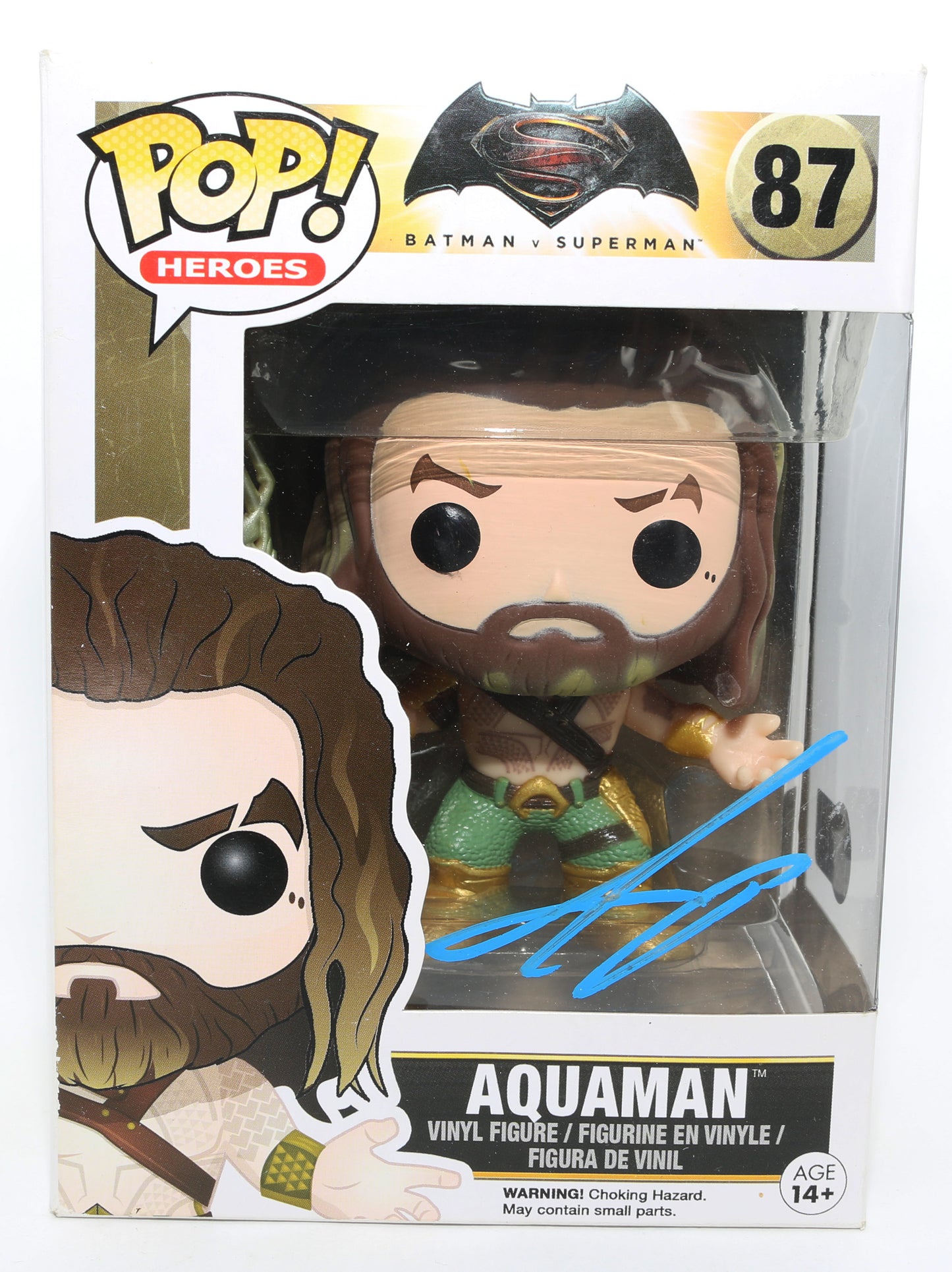 
                  
                    Jason Momoa as Aquaman in Batman v Superman (Beckett) Signed Funko POP! #87
                  
                