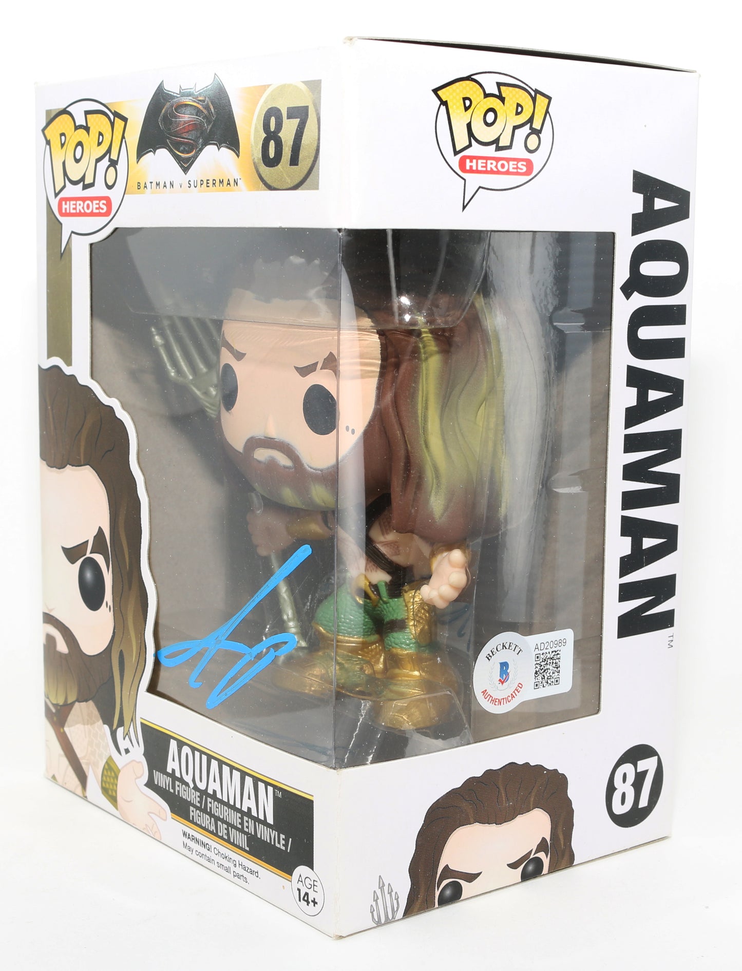 
                  
                    Jason Momoa as Aquaman in Batman v Superman (Beckett) Signed Funko POP! #87
                  
                