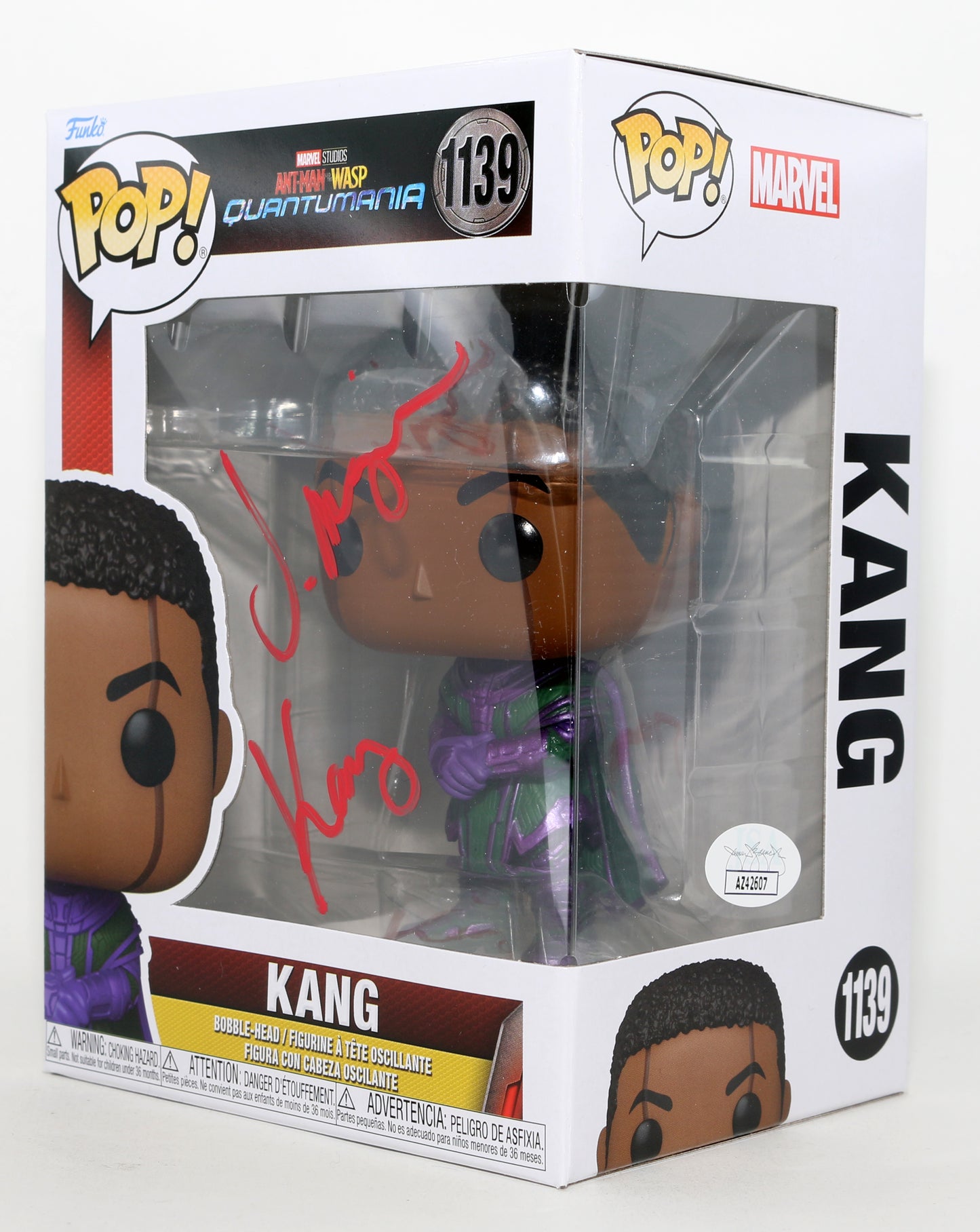
                  
                    Jonathan Majors as Kang the Conquerer in Ant-Man & The Wasp (JSA) Signed Funko POP! #1139 with Character Name
                  
                