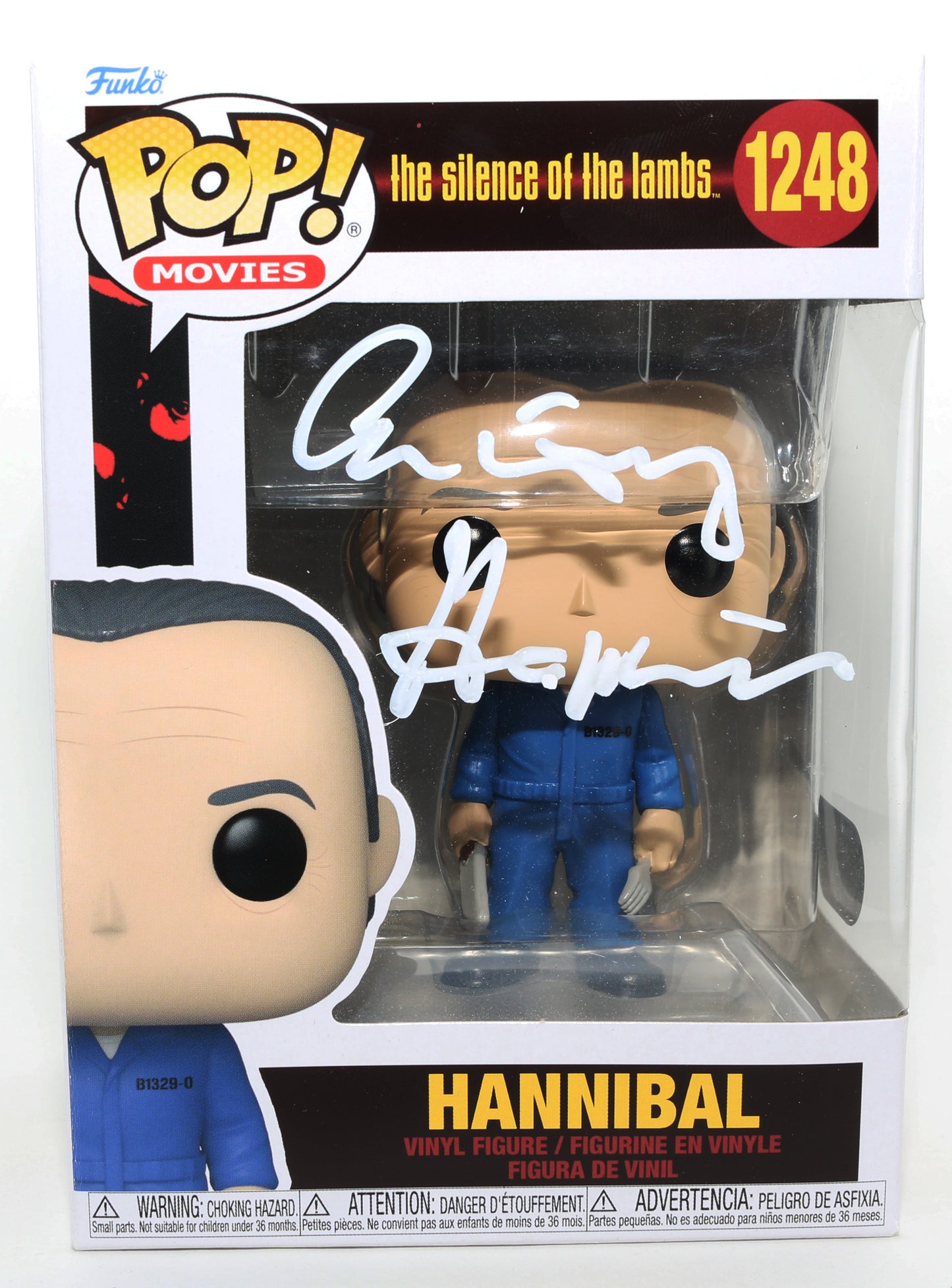 
                  
                    Anthony Hopkins as Hannibal Lecter [Blue Jumpsuit] The Silence of the Lambs (SWAU) Signed Funko POP! #1248
                  
                