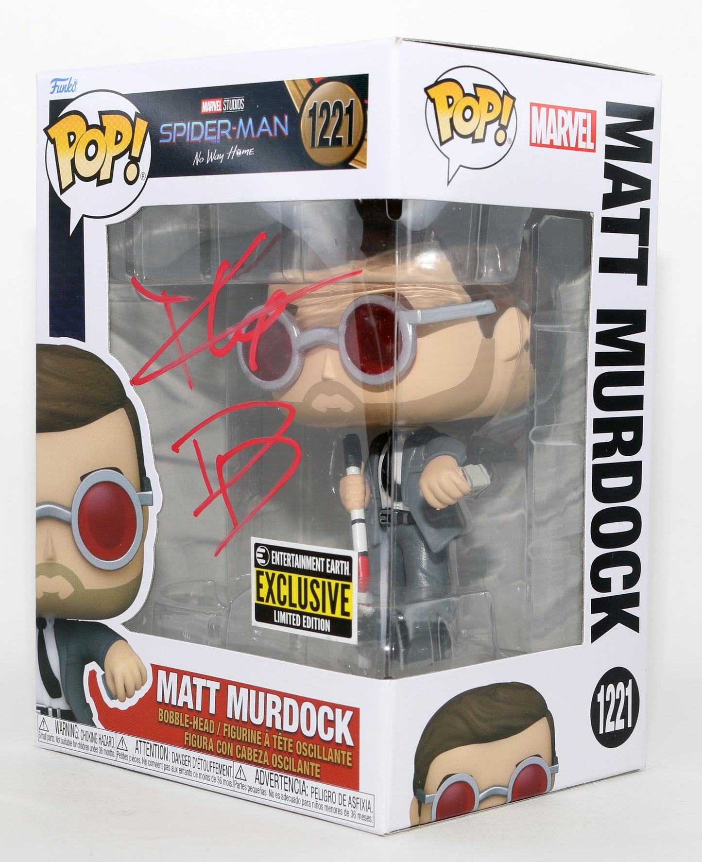 
                  
                    Charlie Cox as Matt Murdock / Daredevil in Spider-Man: No Way Home Limited Edition Entertainment Earth Exclusive Signed Funko POP! #1221 with Character Initials
                  
                