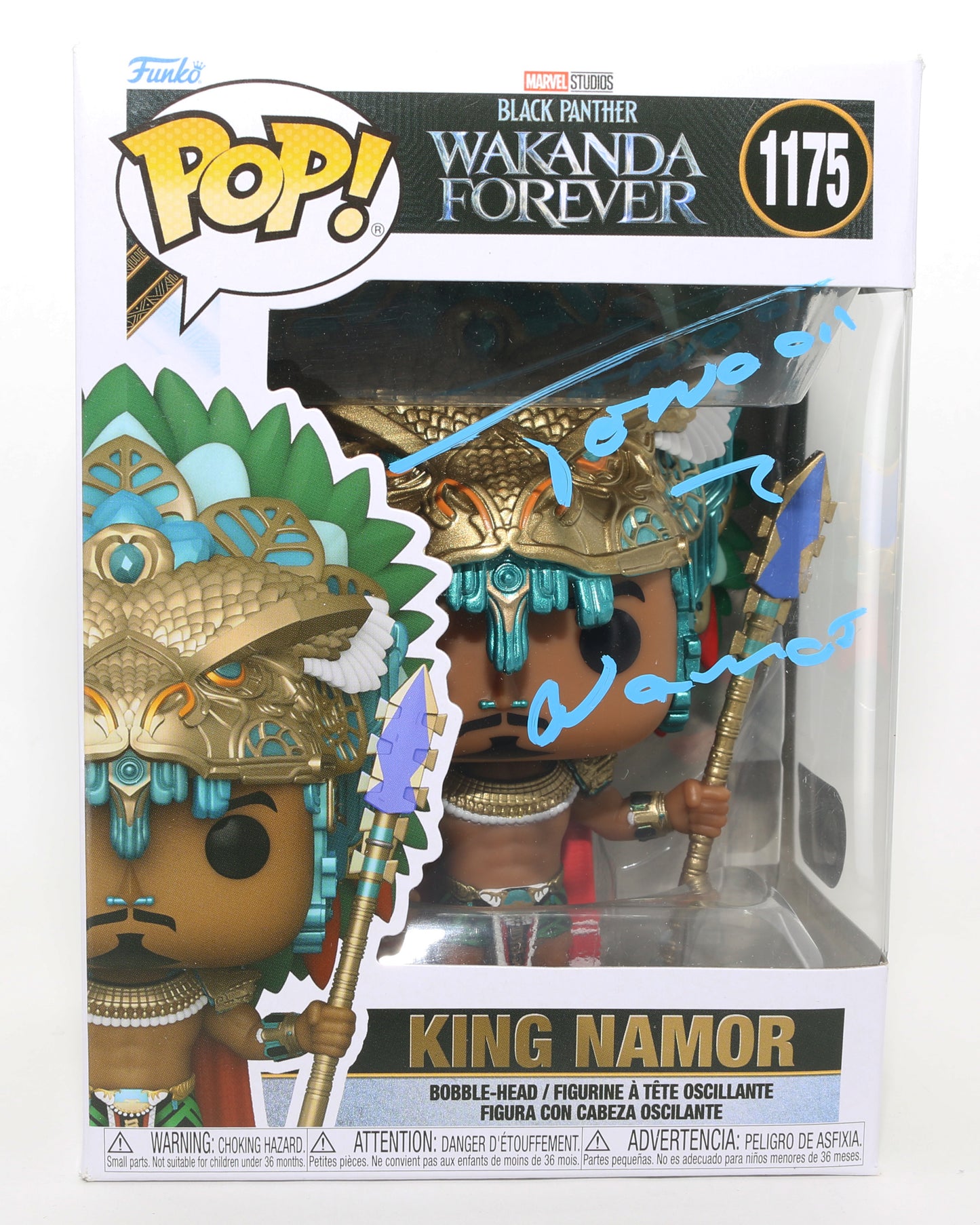 
                  
                    Tenoch Huerta as King Namor in Black Panther: Wakanda Forever (SWAU) Signed Funko POP! #1175 with Character Name
                  
                