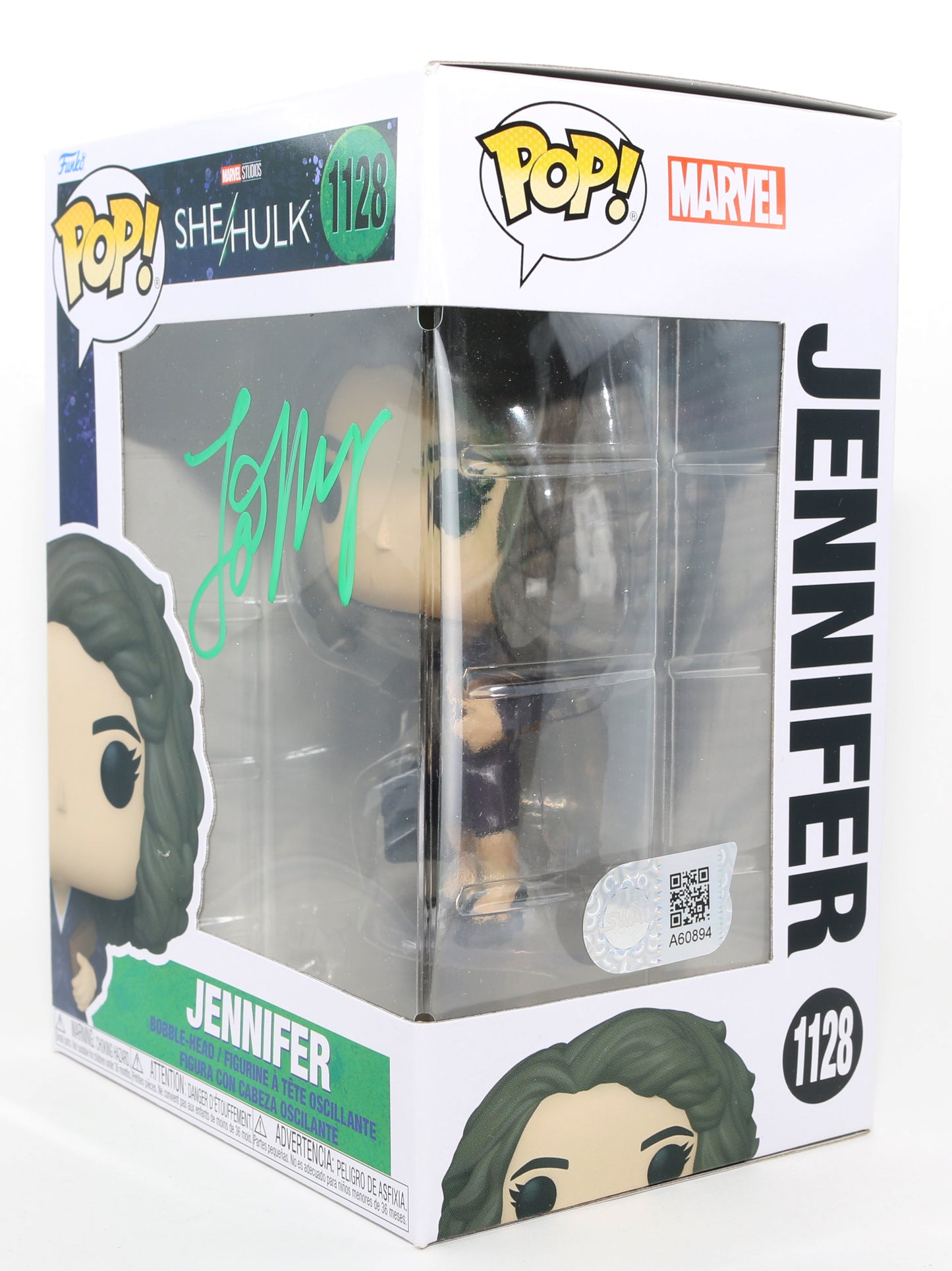 
                  
                    Tatiana Maslany as Jennifer Walters in She-Hulk (SWAU) Signed Funko POP! #1128
                  
                