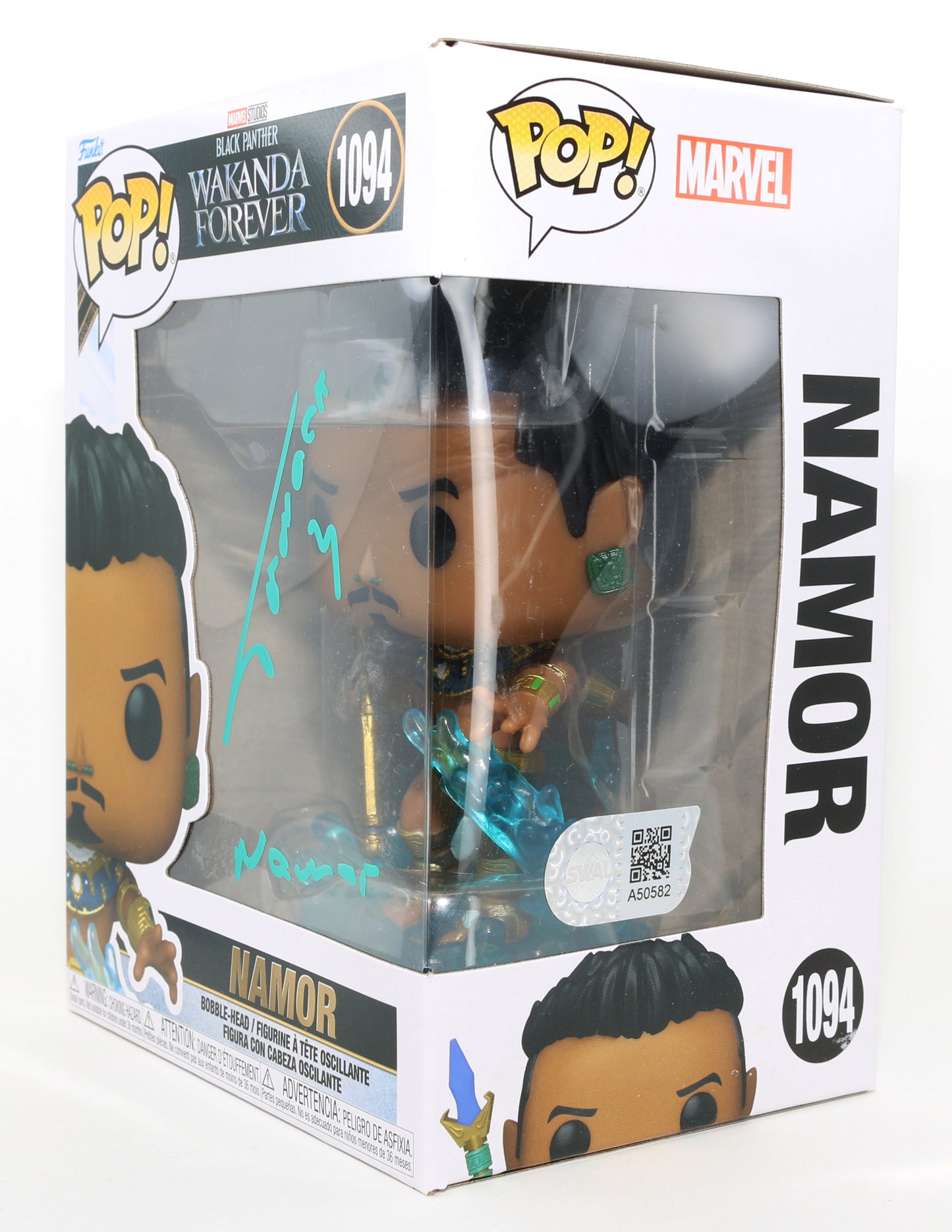 
                  
                    Tenoch Huerta as Namor in Black Panther: Wakanda Forever (SWAU) Signed Funko POP! #1094 with Character Name
                  
                