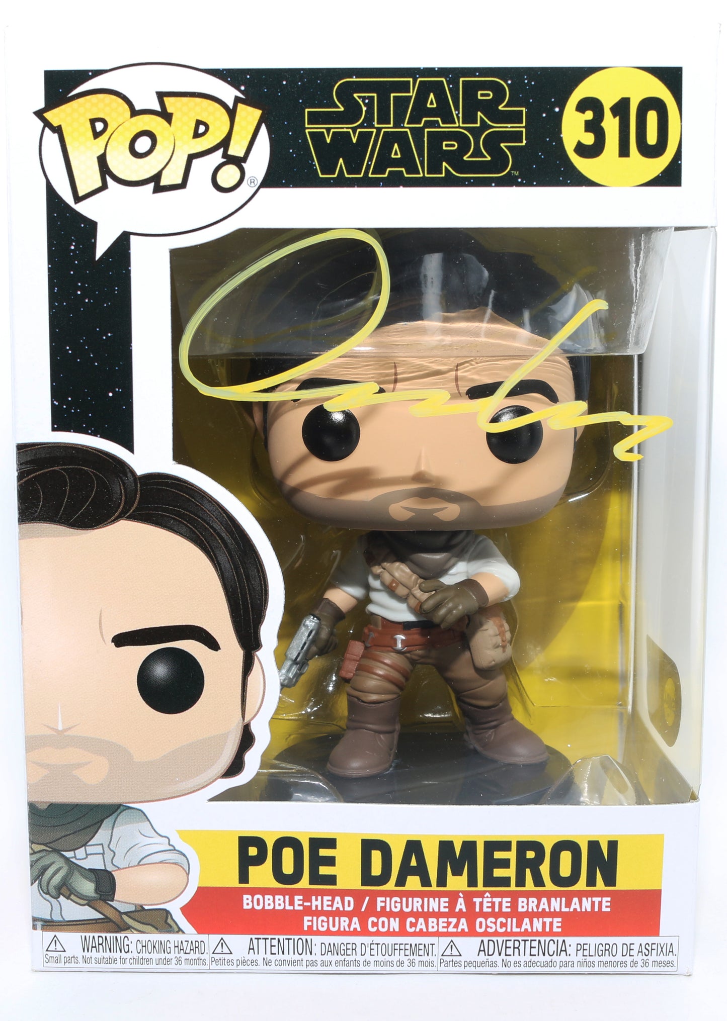 
                  
                    Oscar Isaac as Poe Dameron in Star Wars: The Rise of Skywalker (SWAU) Signed Funko POP! #310
                  
                