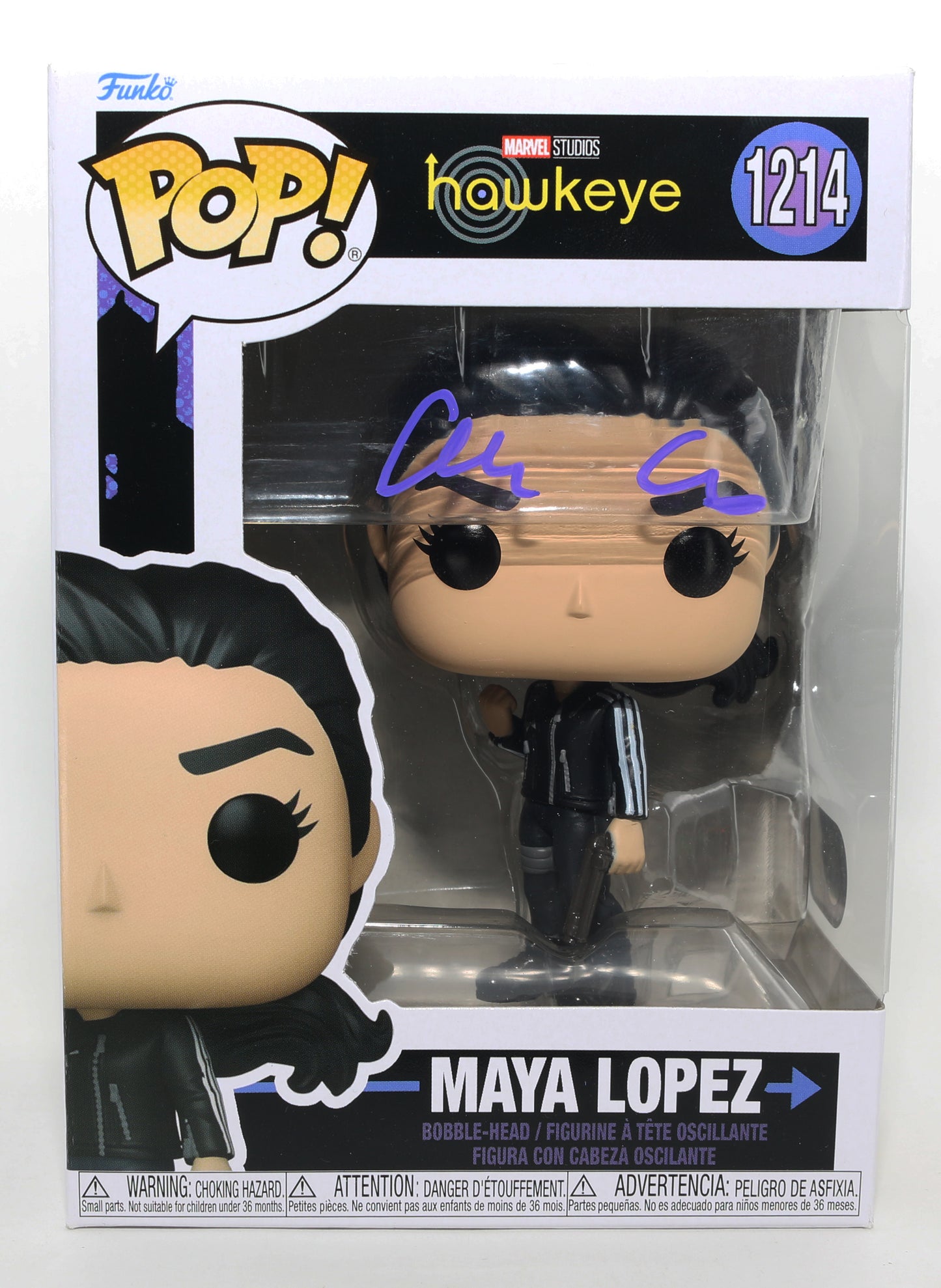 
                  
                    Alaqua Cox as Maya Lopez in Hawkeye (SWAU) Signed Funko POP! #1214
                  
                
