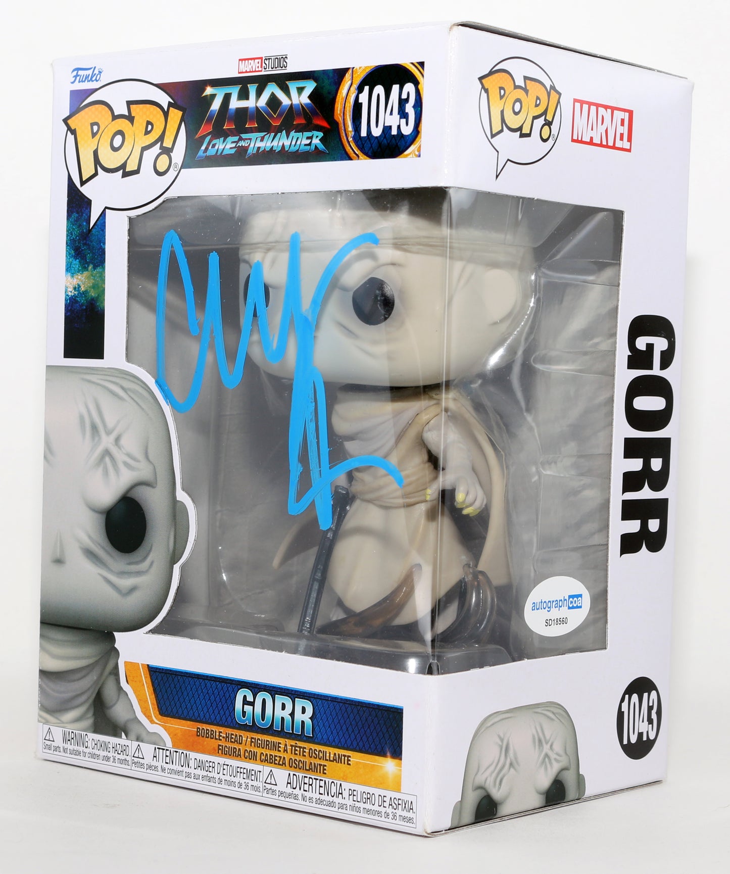 
                  
                    Christian Bale as Gorr the God Butcher in Thor: Love & Thunder Signed Funko POP! #1043
                  
                
