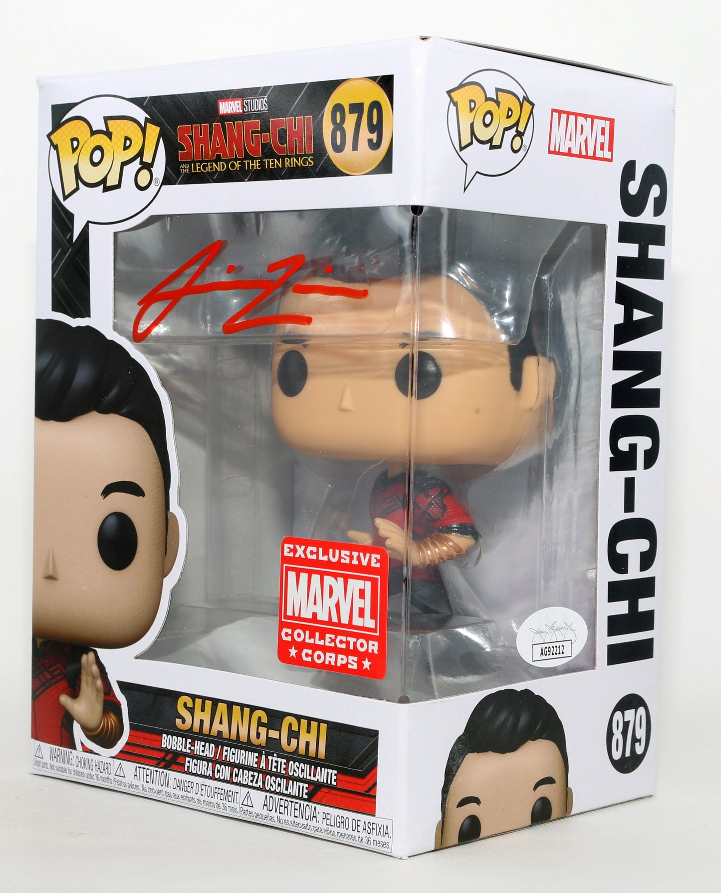 
                  
                    Simu Liu as Shang-Chi in Shang-Chi & the Legend of the Ten Rings Marvel Collector Corps Exclusive (JSA) Signed Funko POP! #879
                  
                